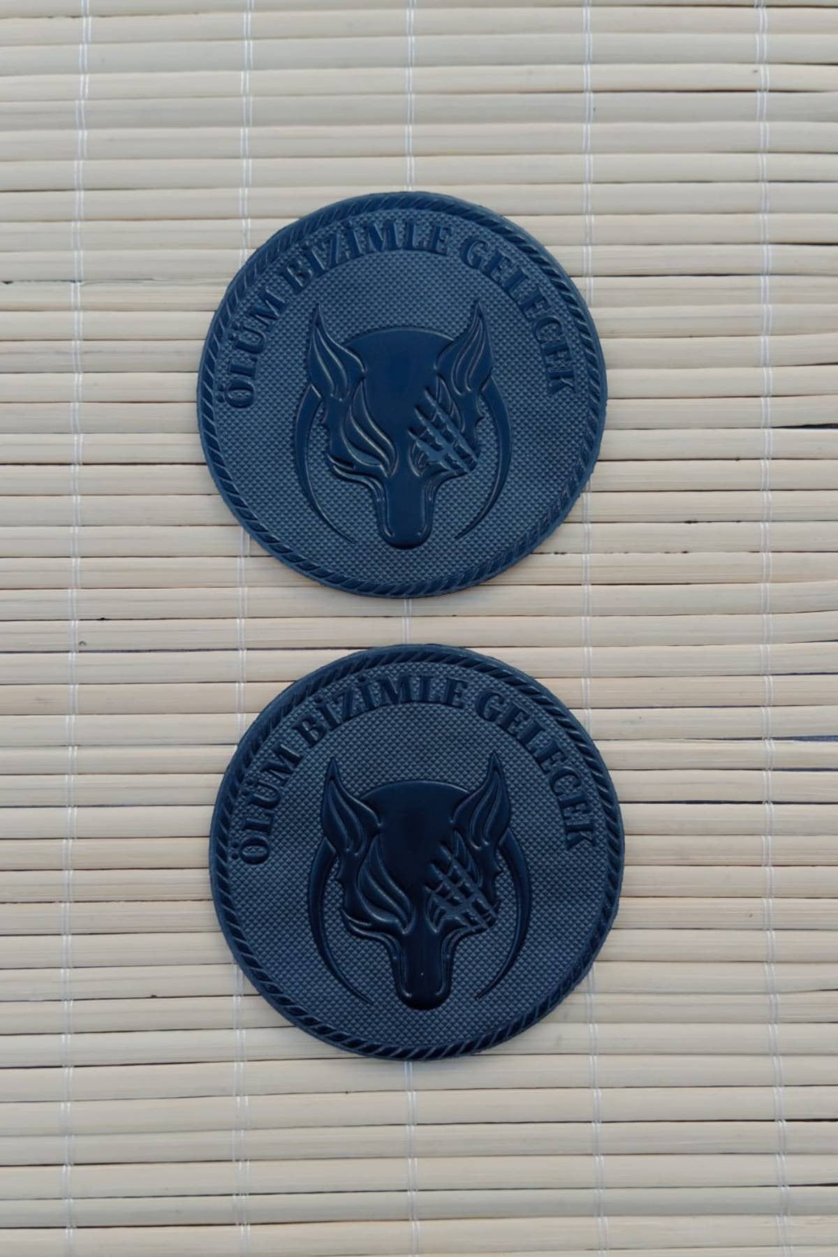 2 Adet Ölüm Bizimle Gelecek Yazılı 3d Tpu Termoplastik Silikon Kabartma Mini Arma Pec Patch
