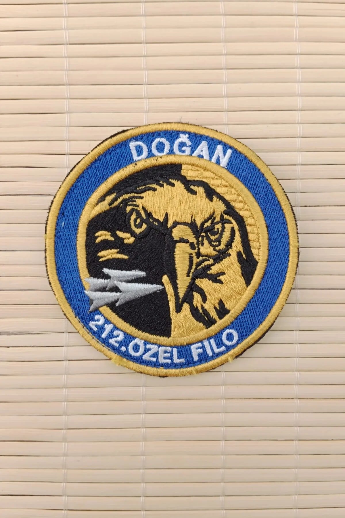 212. Ozel Filo Dogan Yazili Kartal Amblemli Nakis İslemeli Arma Pec Patch