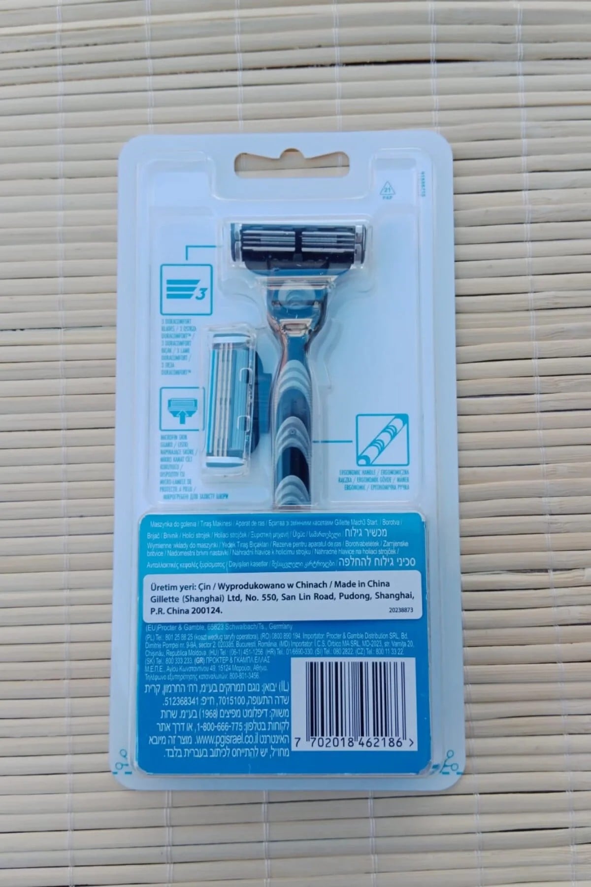 Acemi Bedelli Asker İcin 2 Bicakli Gillette Mach 3 Tiras Makinasi 2 + 1 Bicak Jilet