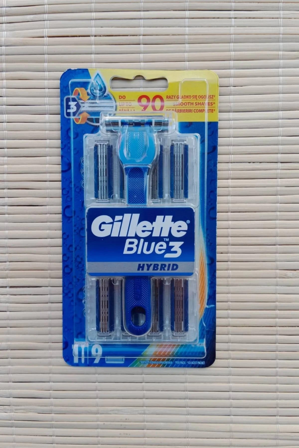 Acemi Bedelli Asker İcin 3 Bicakli Gillette Mach 3 Hybrid Tiras Makinasi 1 + 9 Bicak Jilet