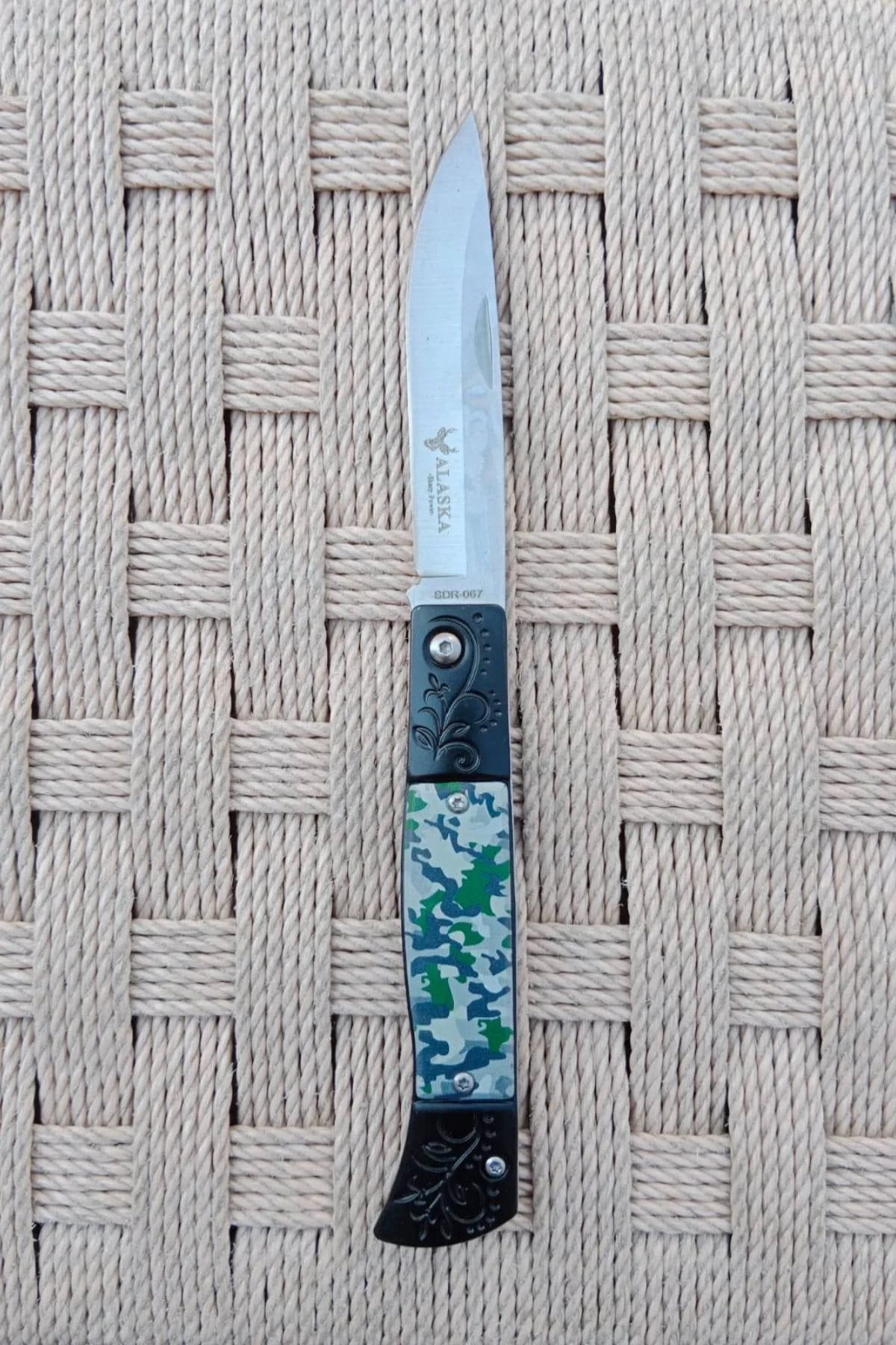 Alaska Sdr-067 Paslanmaz Karbon Celik Govdeli D2 Kamp Caki Bicak