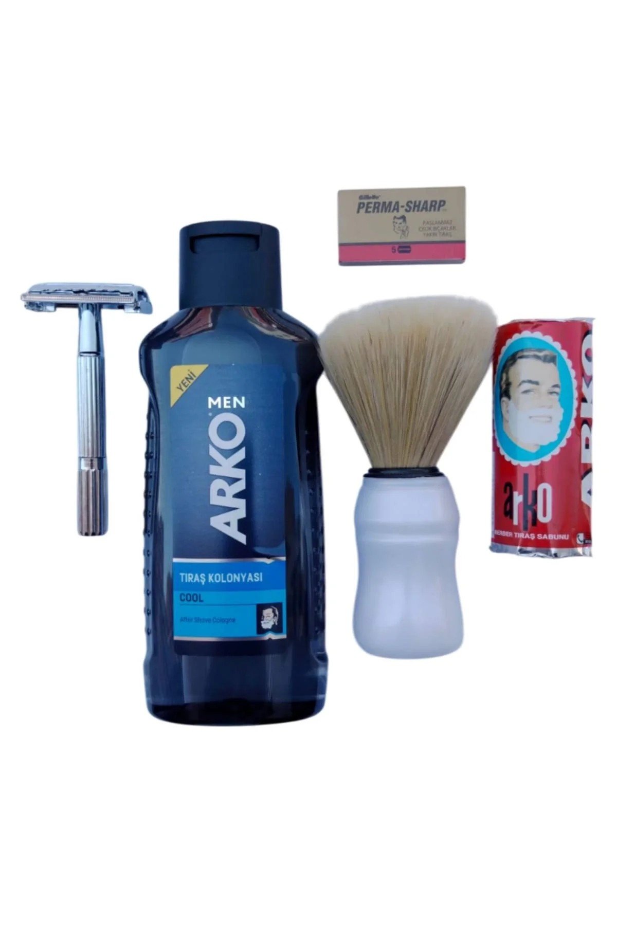 Arko Men Cool Tras Kolonyasi Tima 779 Tras Makinasi Perma Sharp Jilet Arko Berber Tras Sabunu Tras Fircasi Tras Seti