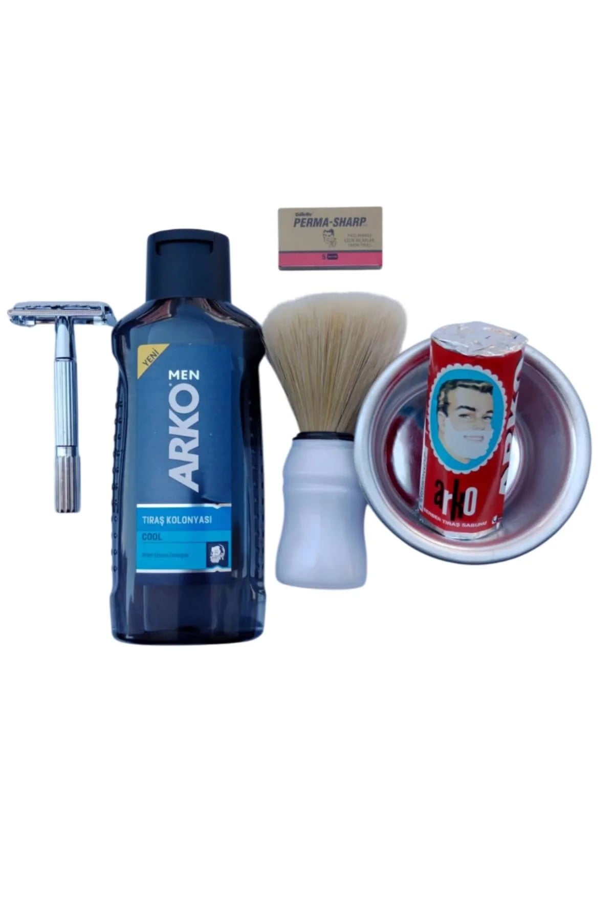 Arko Men Cool Tras Kolonyasi Tima 779 Tras Makinasi Perma Sharp Jilet Arko Berber Tras Sabunu Tras Fircasi Metal Tras Tasi Tras Seti