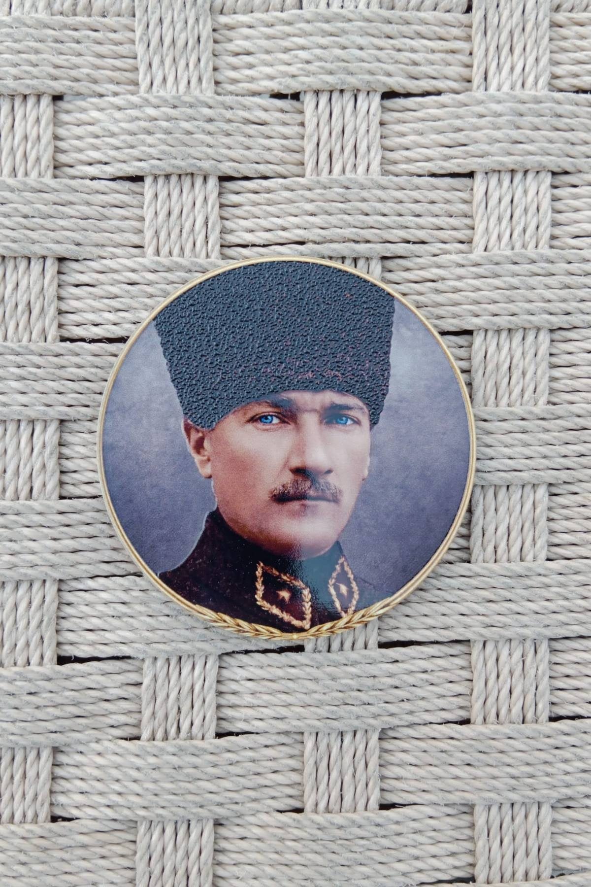 Ataturk Resimli Kalpakli Kabartmali 3D TPU Termoplastik Yeni Gogus Arma Patch Pec