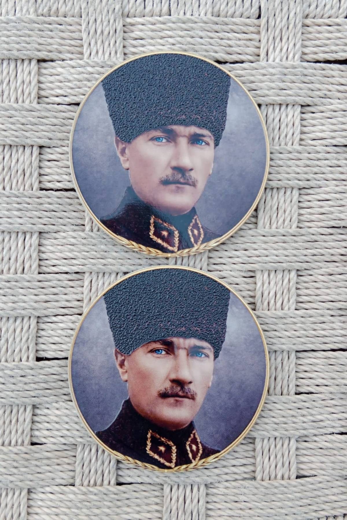 Ataturk Resimli Kalpakli Kabartmali 3D TPU Termoplastik Yeni Gogus Arma Pec Patch