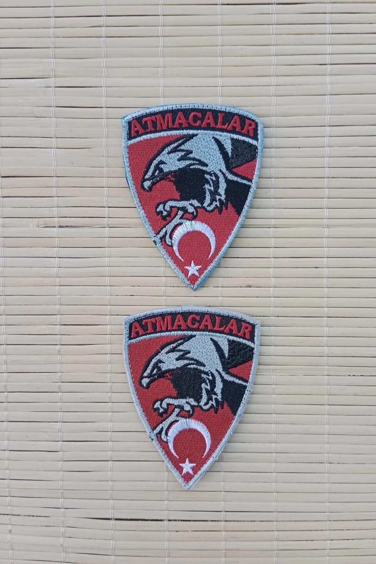 Atmacalar Yazili Kartal Ve Ayyildiz Bayrakli Logolu Nakis İslemeli Arma Pec Patch