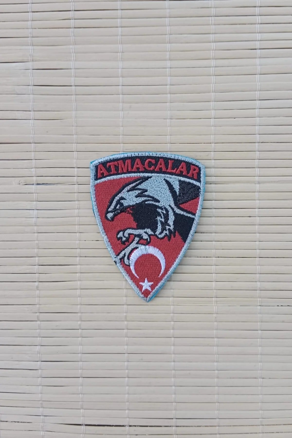 Atmacalar Yazili Kartal Ve Ayyildiz Bayrakli Logolu Nakis İslemeli Arma Patch Pec