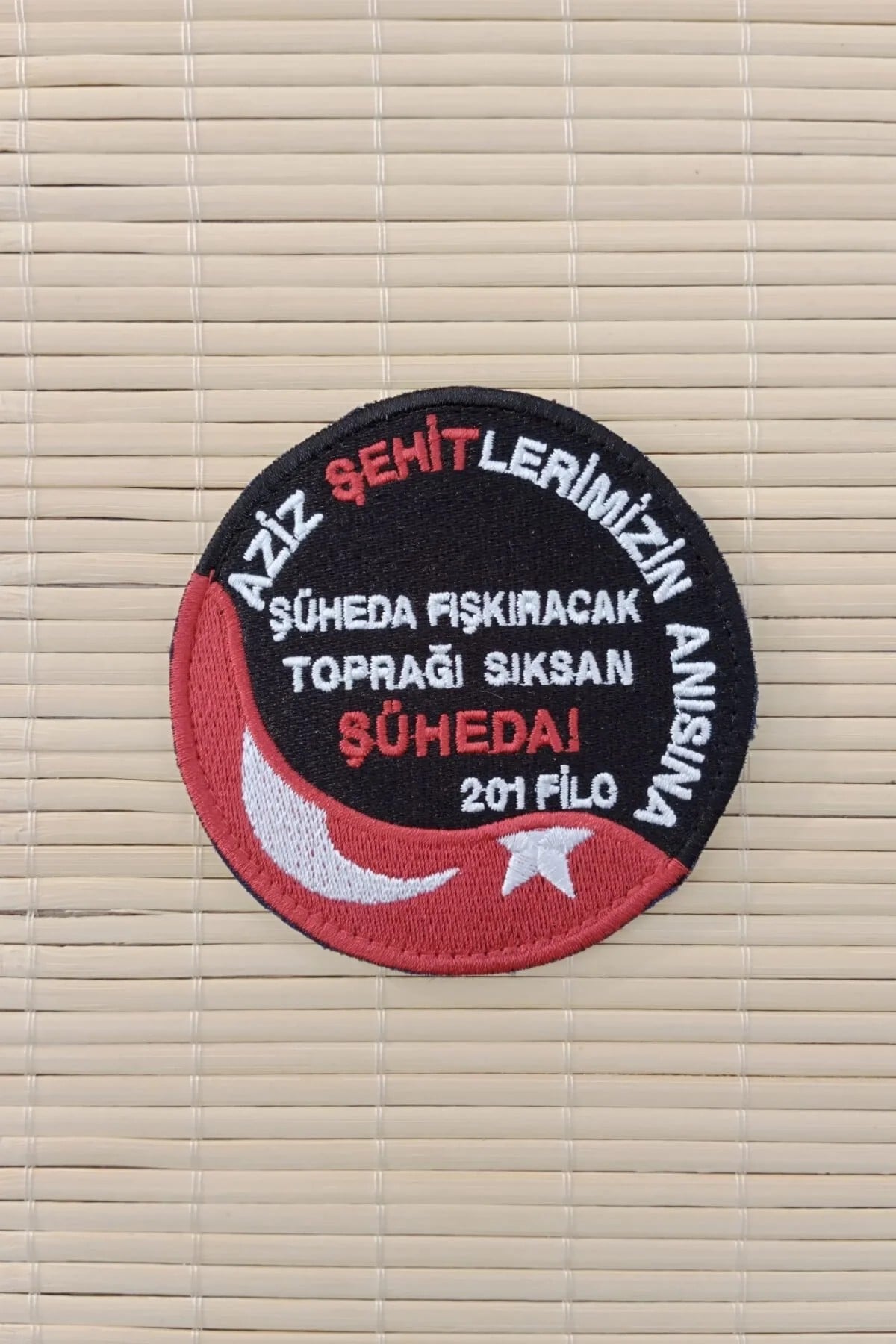 Aziz Sehitlerimizin Anisina Suheda Fiskiracak Topragi Siksan Suheda 201 Filo Nakis İslemeli Arma Pec Patch