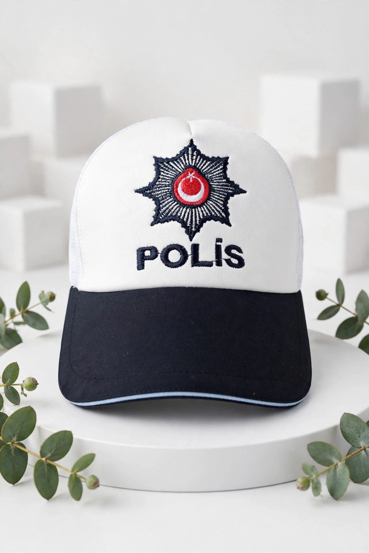 Beyaz Renkli Trafik Polis Sapka Kep