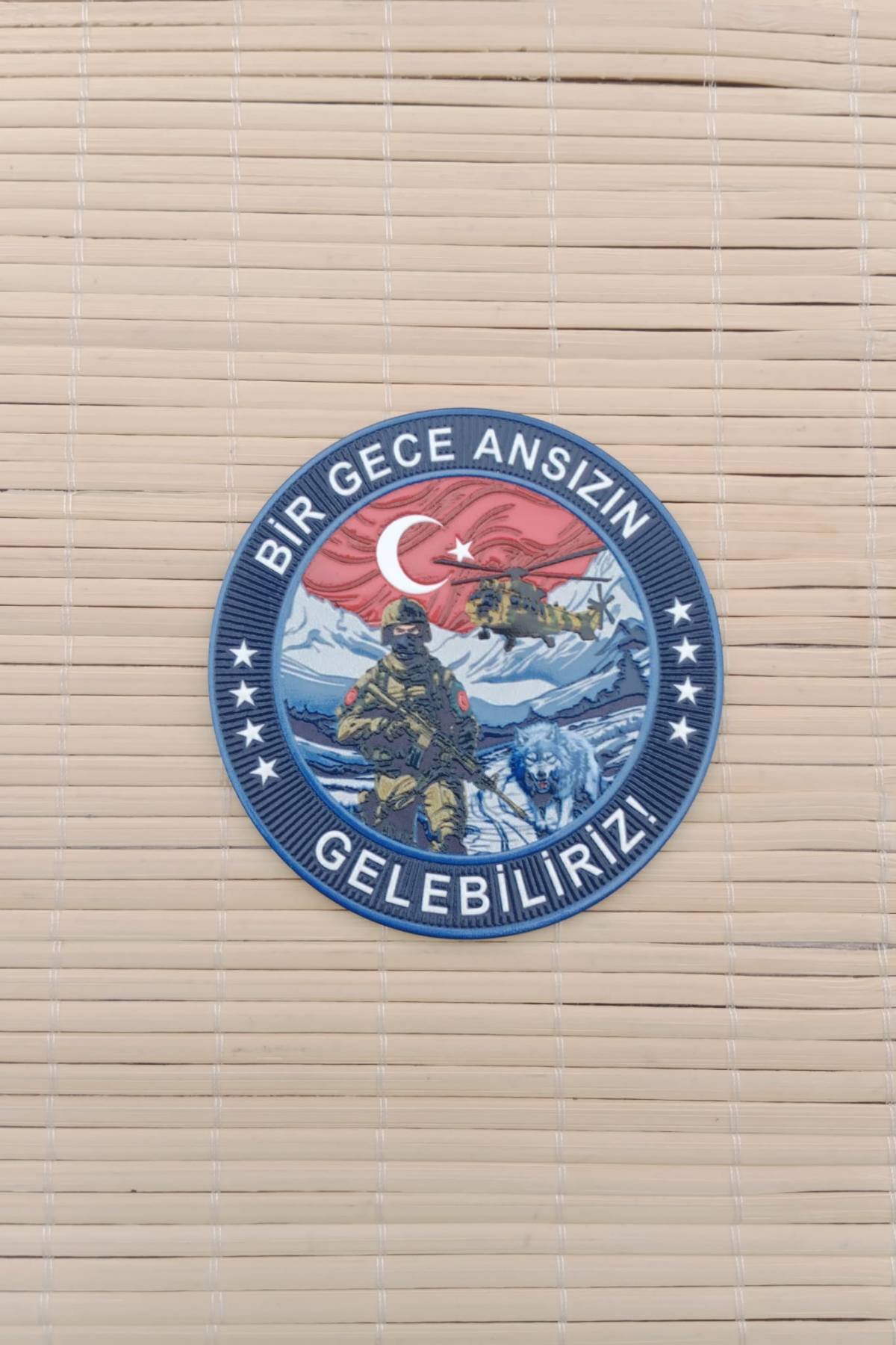 Bir Gece Ansizin Gelebiliriz 3d Tpu Termoplastik Silikon Kabartma Nakis İslemeli Arma Pec Patch
