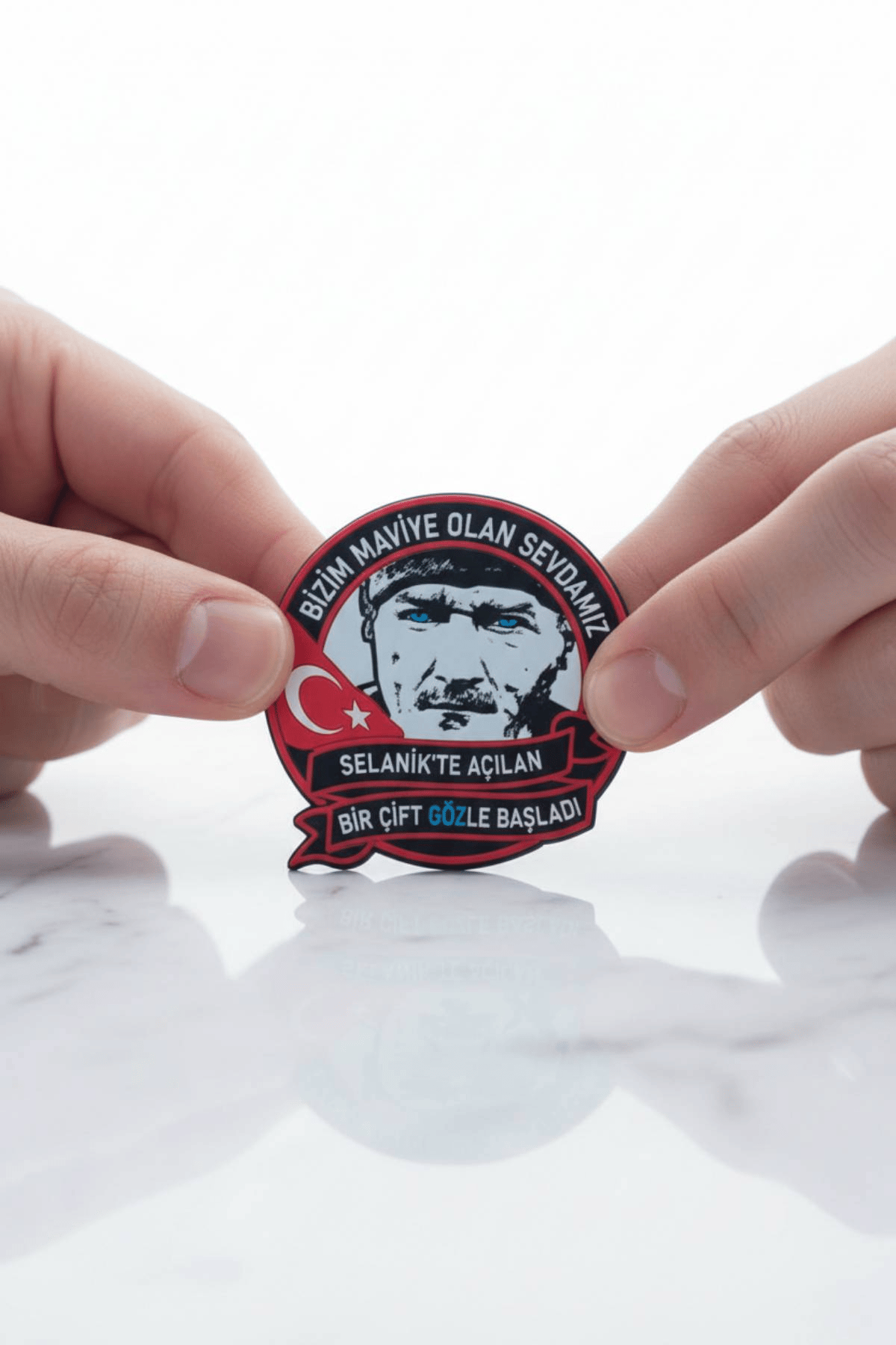Bizim Maviye Olan Sevdamız 3d Tpu Termoplastik Silikon Kabartma Mini Arma Pec Patch