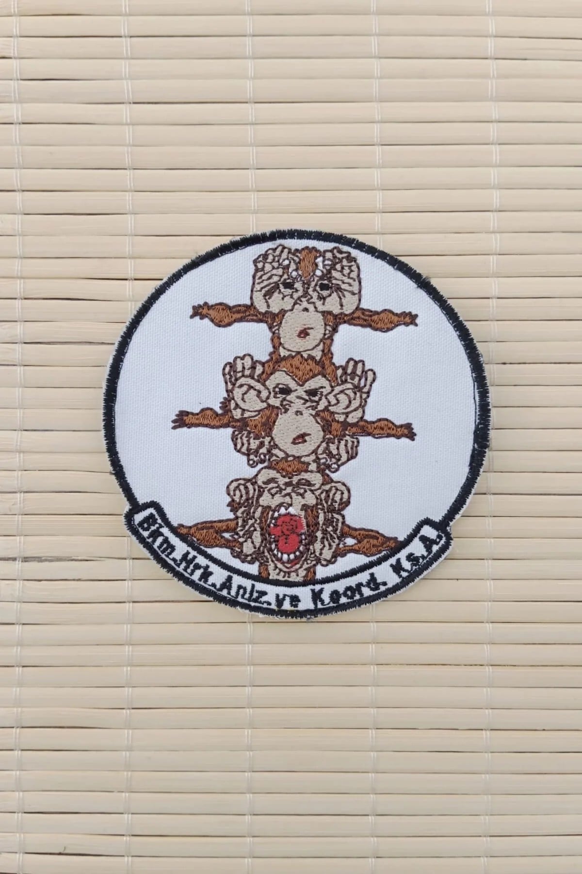 Bkm.mrk.anlz.koord.ks.a Yazili Nakis İslemeli Arma Pec Patch