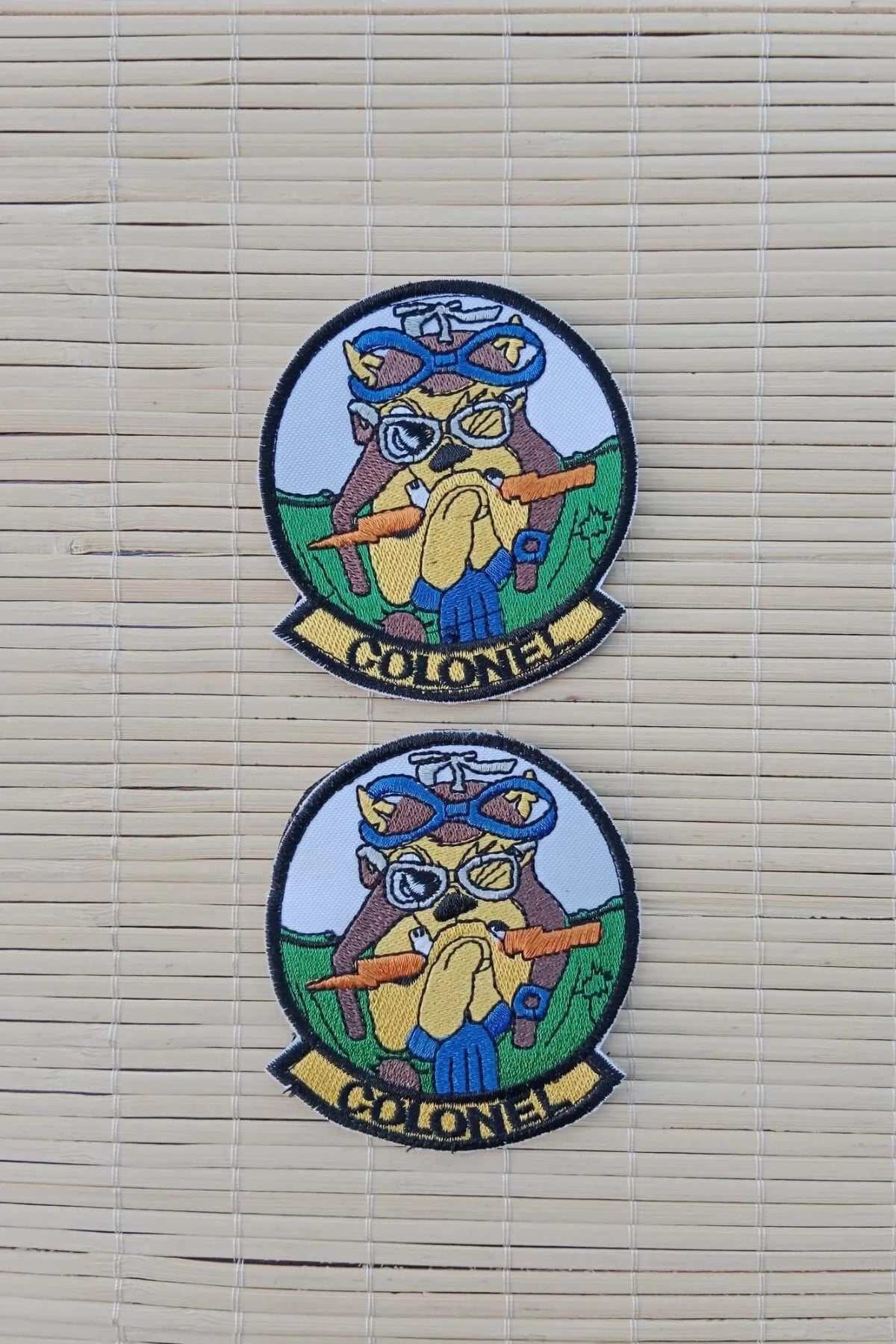 Colonel Yazili Siluetli Nakis İslemeli Arma Pec Patch
