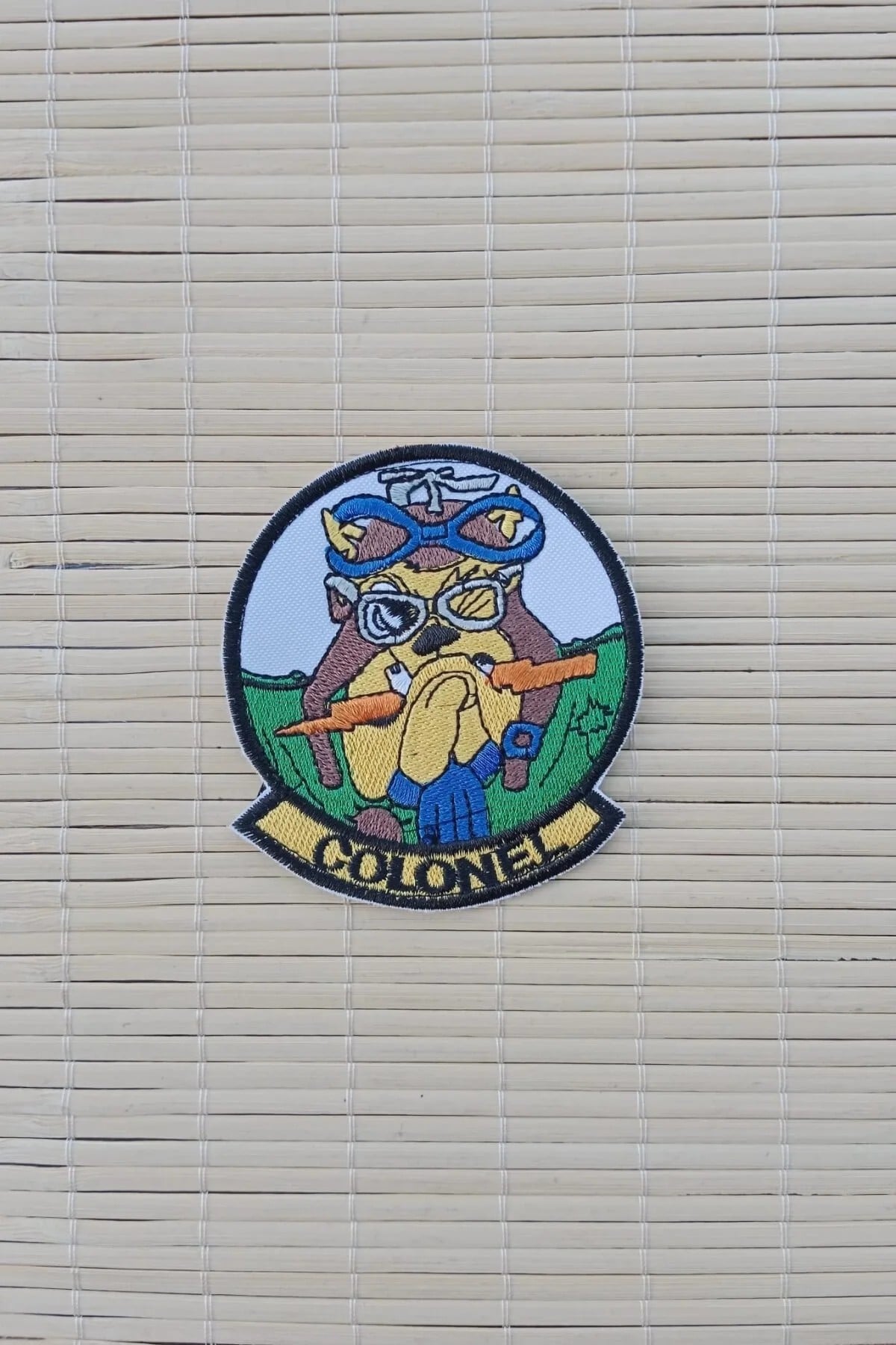 Colonel Yazili Siluetli Nakis İslemeli Arma Patch Pec