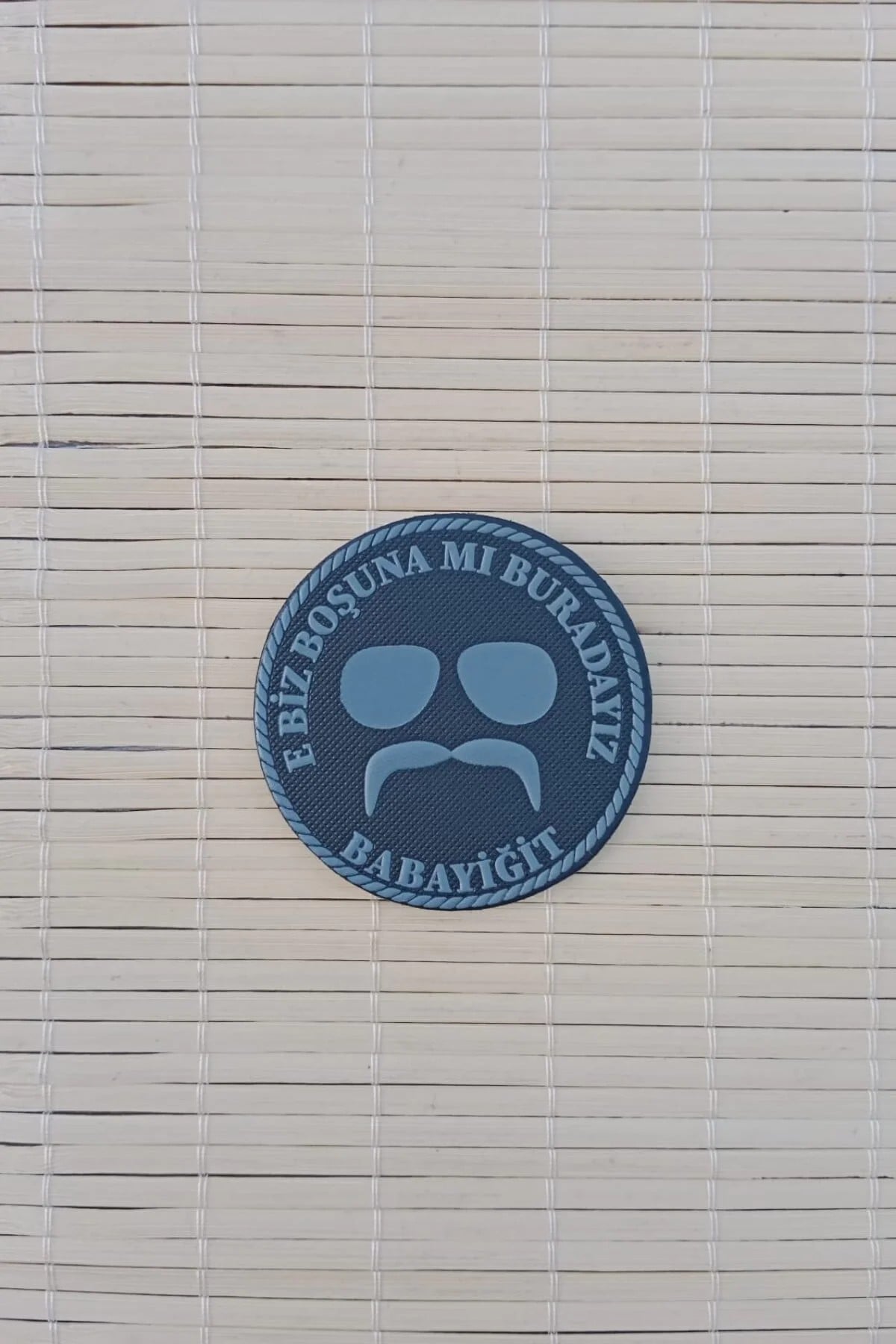E Biz Bosuna Mi Buradayiz Babayigit 3d Plastik Arma Patch Pec