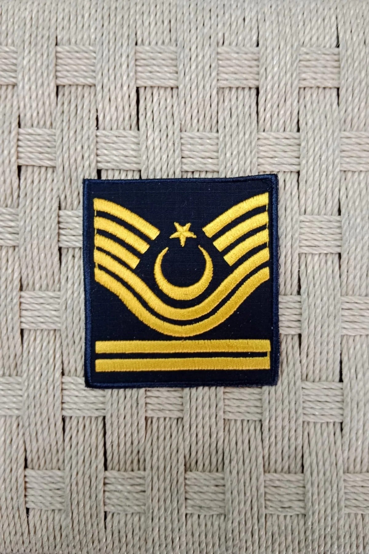Hava Kuvvetleri Astsubay Kidemlibascavus Dahili Ve Harici Lacivert Bez Nakis Kol Rutbe
