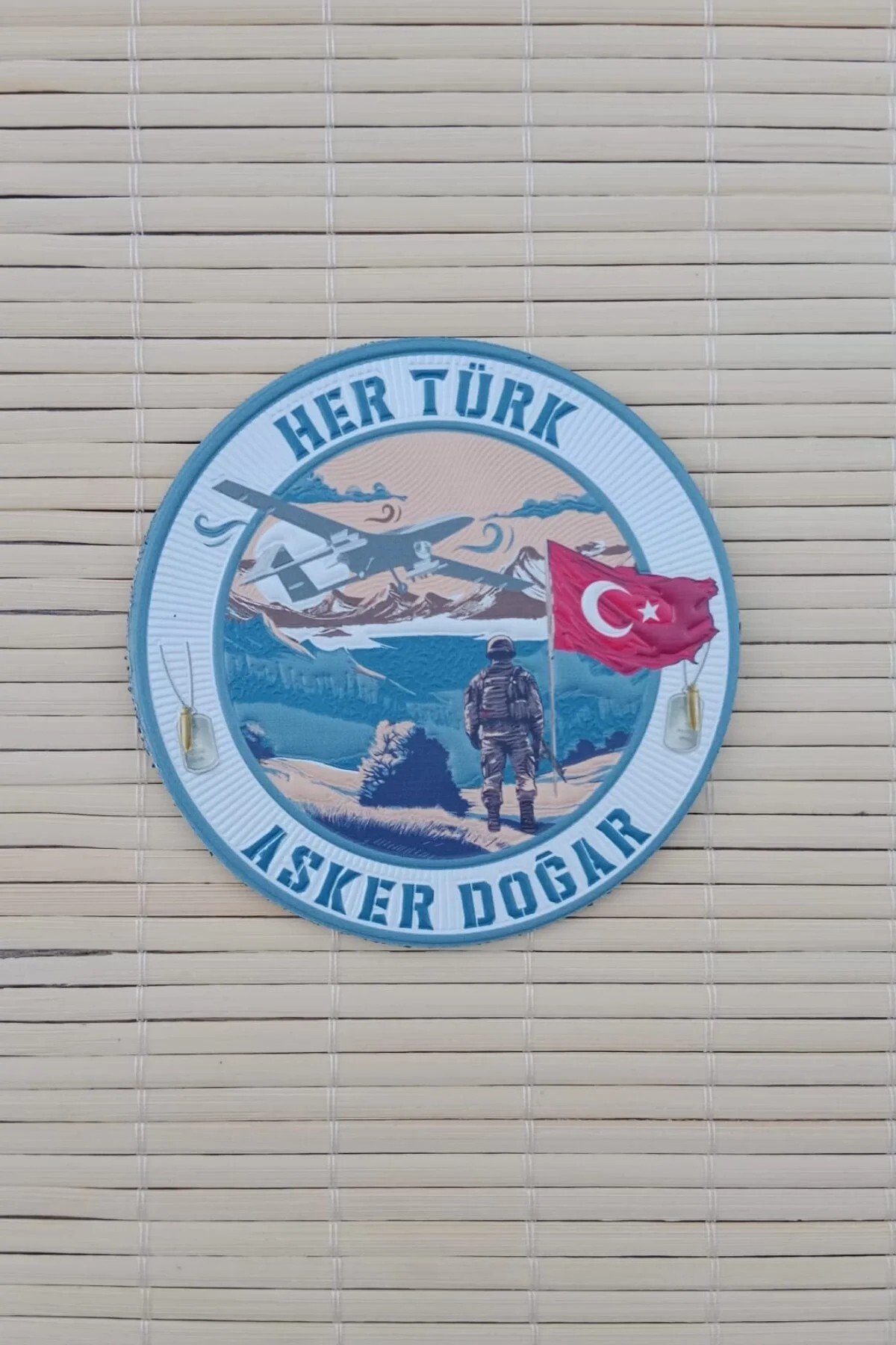 Her Turk Asker Dogar 3d Tpu Termoplastik Silikon Kabartma İslemeli Arma Pec Patch