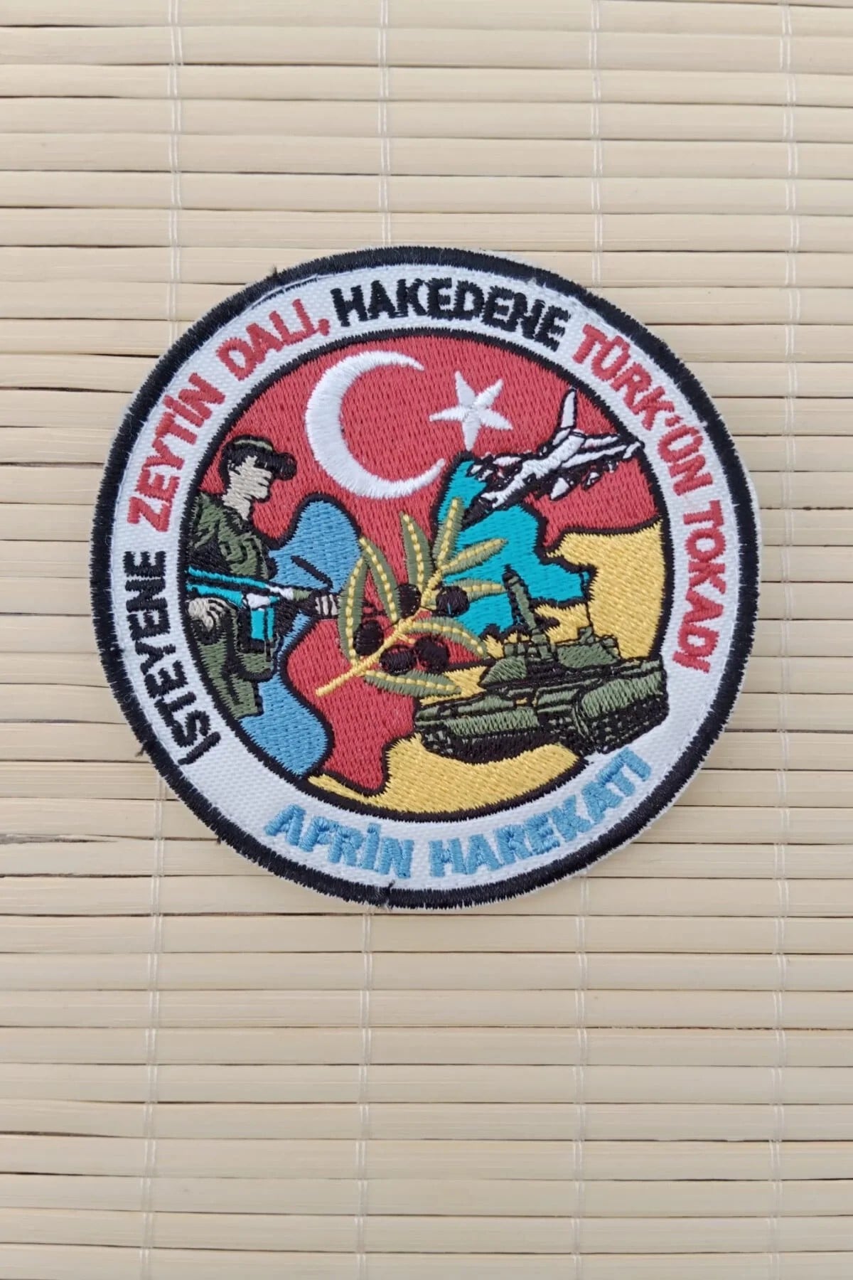 İsteyene Zeytin Dali Hakedene Turkun Tokadi Afrin Harekati Nakis İslemeli Arma Pec Patch