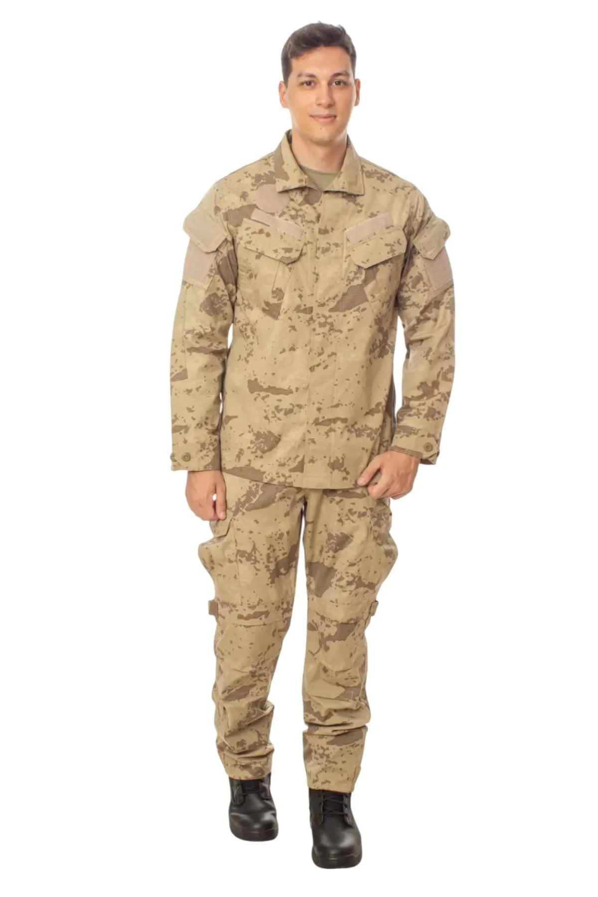 Jandarma Kamuflaj Renkli 4 Cepli Uzun Kollu Taktik Komando Gomlek Jandarma Komando Kamuflaj Renkli 6 Cepli Hun Model Kargo Cepli Airsoft Outdoor Taktik Pusu Pantolon
