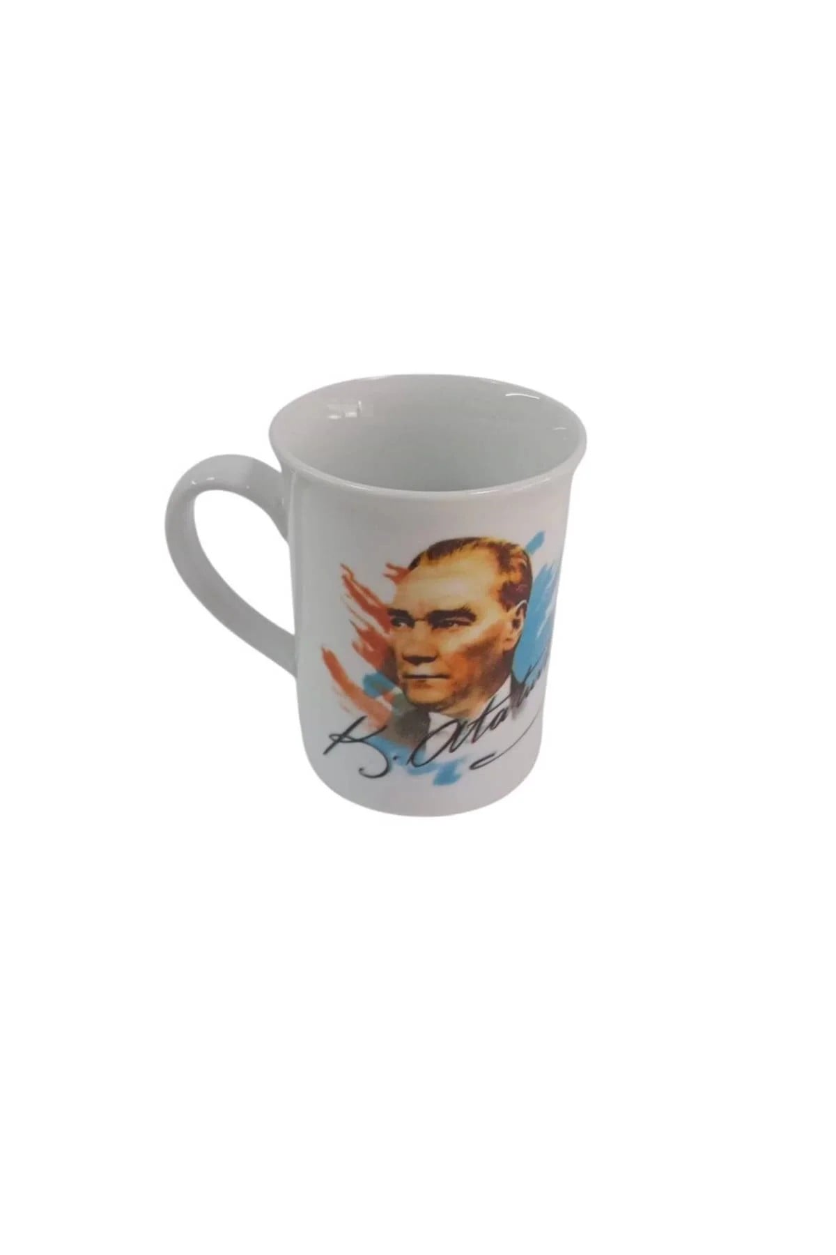 K.ataturk İmzali Siluetli ozel Tasarim Seramik Kupa Bardak