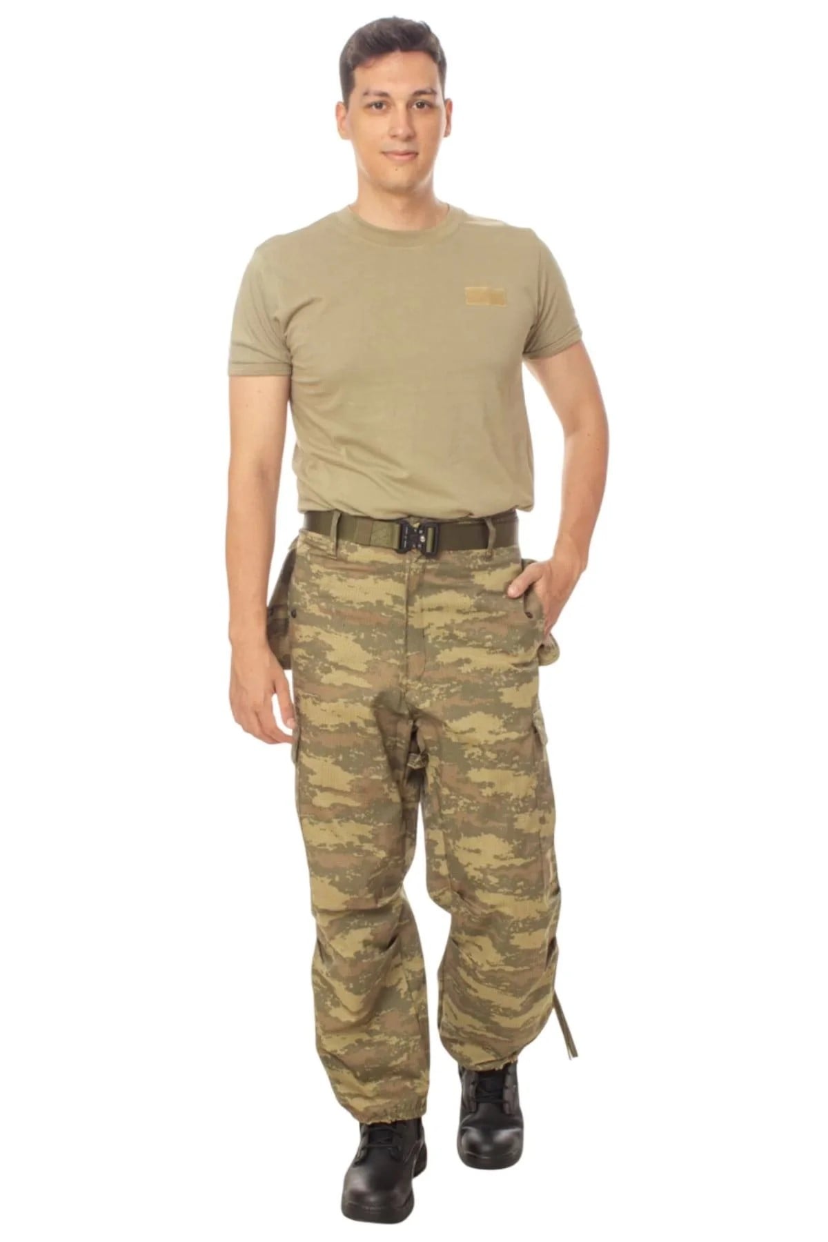 Kara Kuvvetleri Kamuflaj Renkli 5 Cepli Airsoft Taktik Avci Pusu Pantolon Kisa Kollu Subay Astsubay Uzman Cavus Rutbeli Fanilasi Tisort