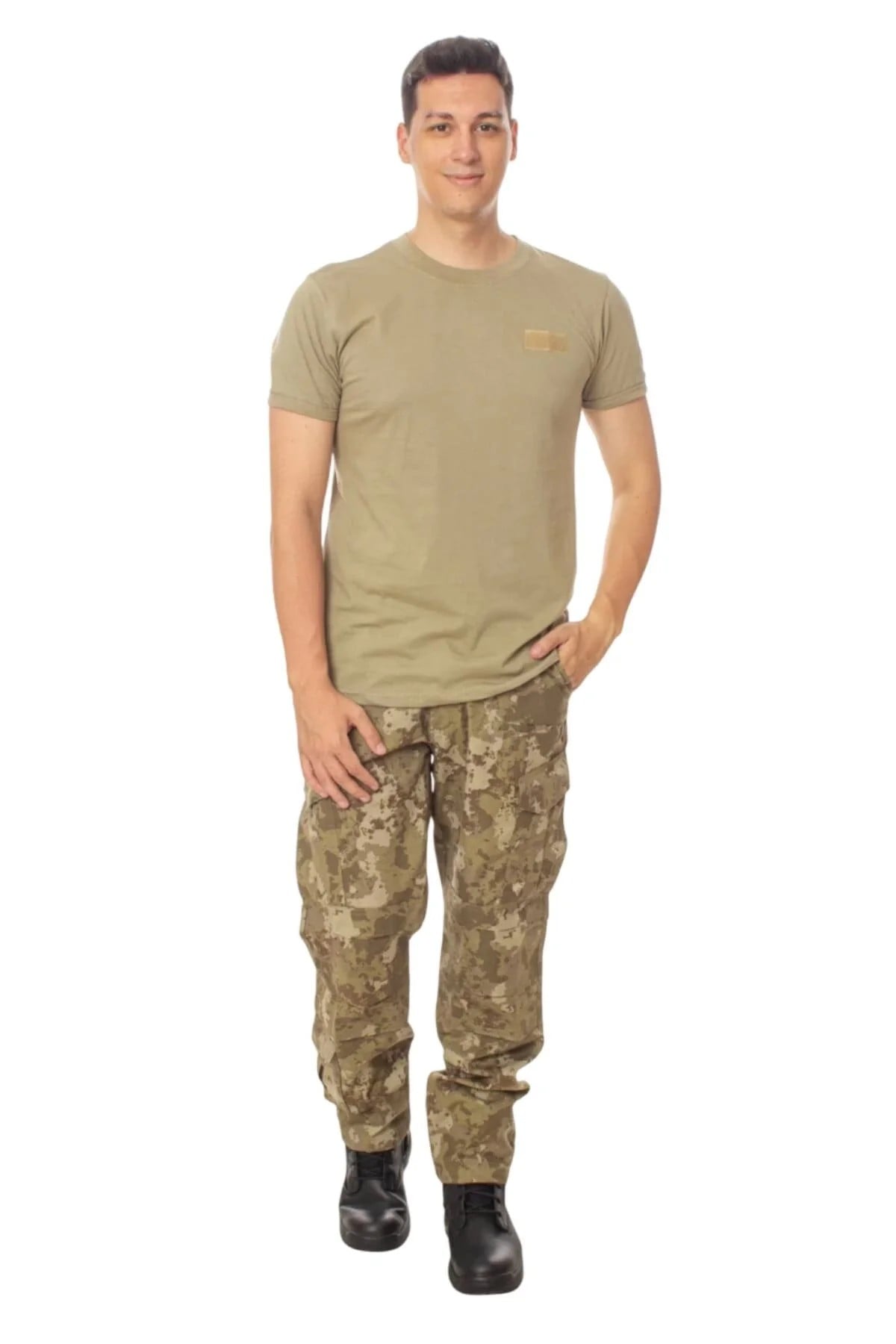 Kara Kuvvetleri Kamuflaj Renkli 8 Cepli Bamsi Model Kargo Cepli Airsoft Outdoor Taktik Pantolon Kisa Kollu Subay Astsubay Uzman Cavus Rutbeli Fanilasi Tisort