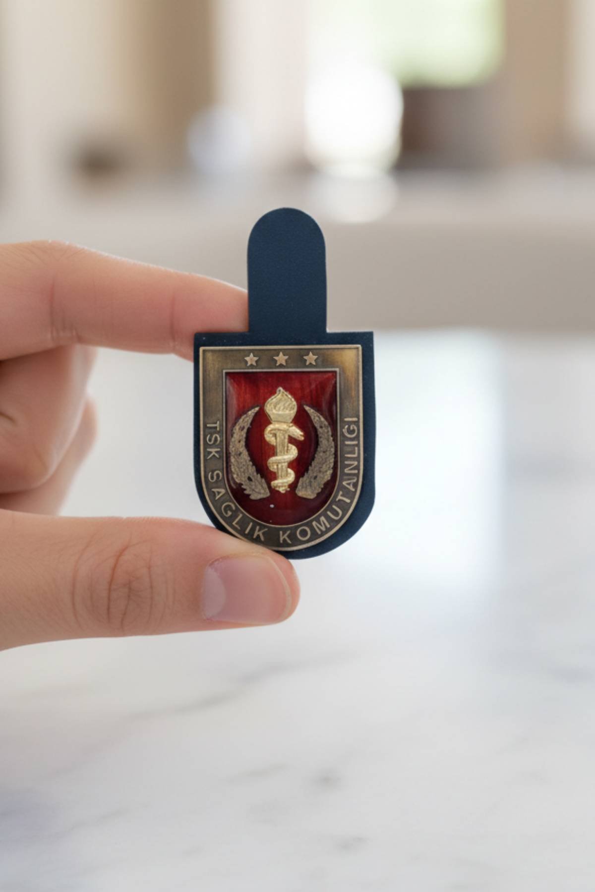Kara Kuvvetleri TSK Saglik Komutanligi 1 Nolu Harici Metal Gogus Rozeti