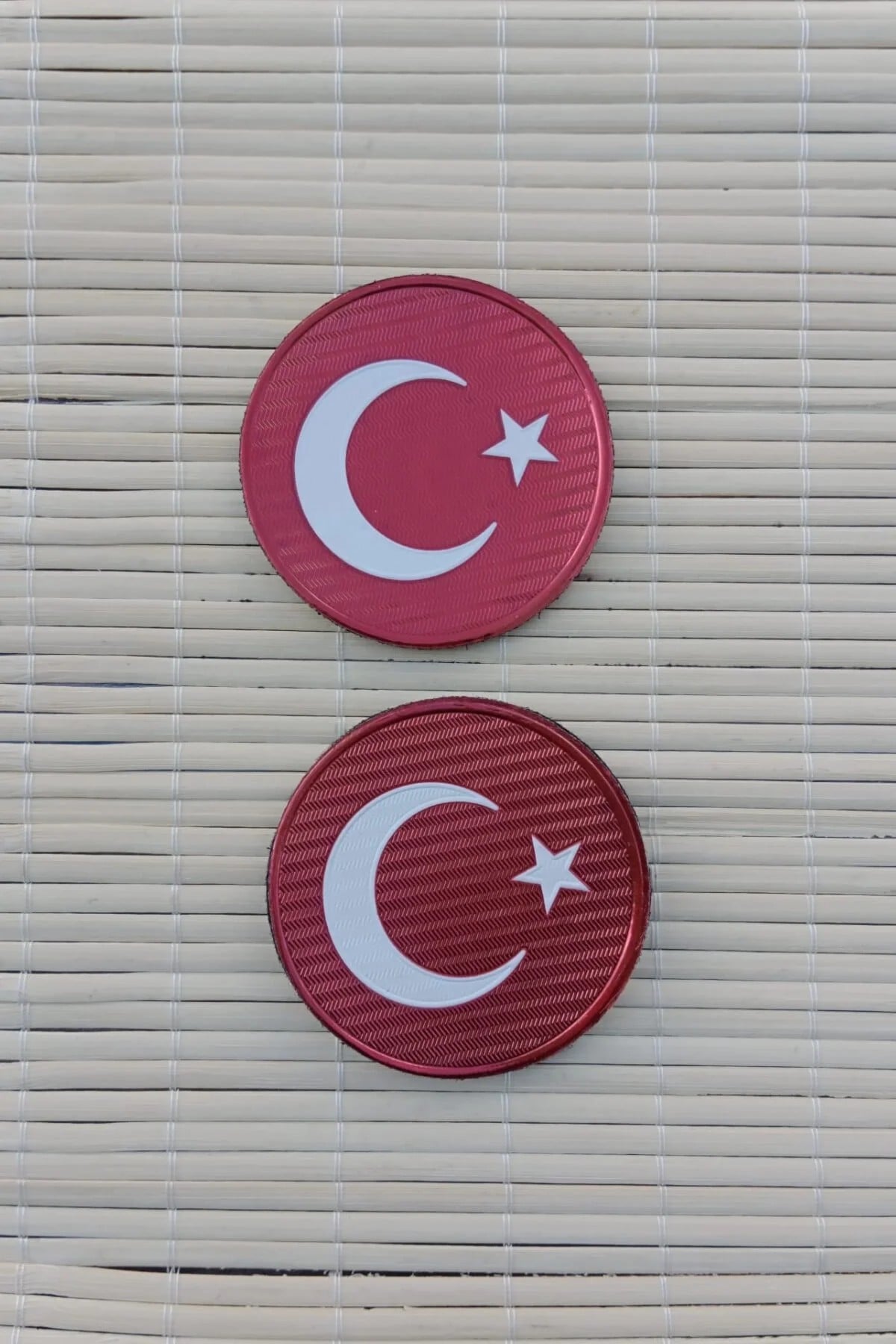 Kirmizi Ayyildiz Bayrakli Tpu 3d Termoplastik Yuvarlak Kirmizi Zemin Arma Pec Patch