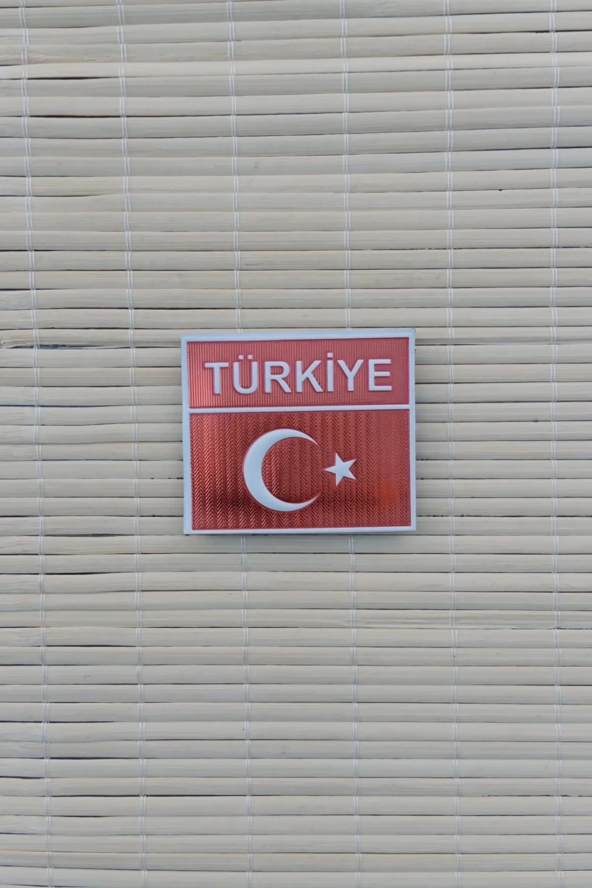 Kirmizi Ayyildiz Bayrakli Turkiye Yazili Kirmizi Zemin Tpu 3d Termoplastik Dikdortgen Arma Patch Pec