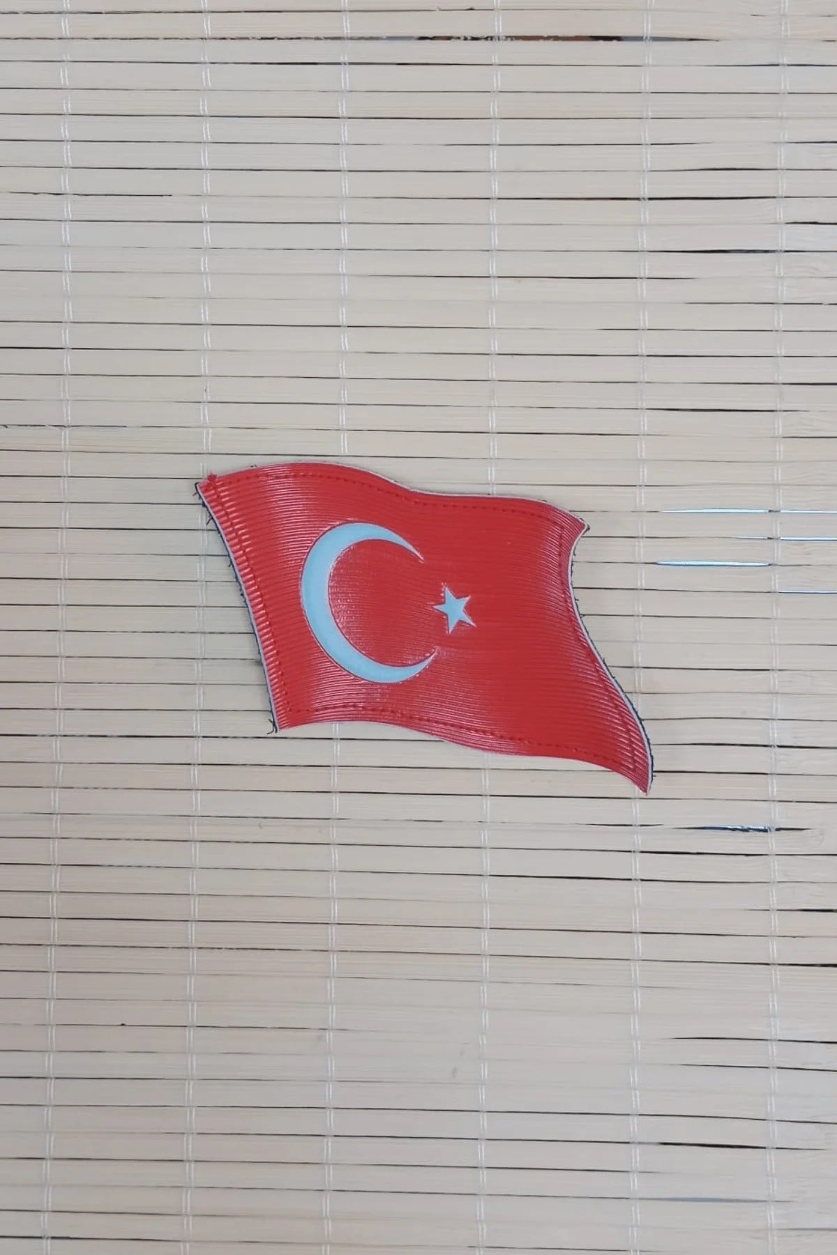 Kirmizi Beyaz Ayyildiz Dalgalanan Turk Bayrakli Tpu 3d Plastik Arma Patch Pec