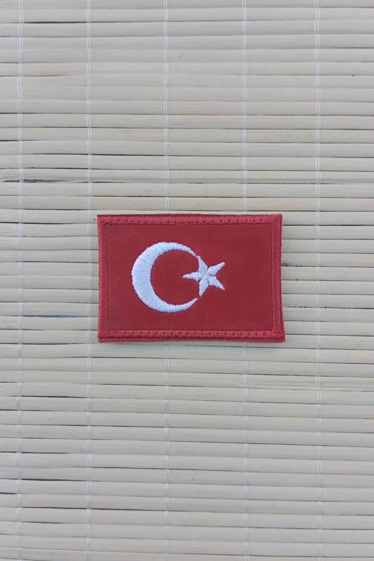 Kirmizi Kadife Zemin Ayyildiz Nakis İslemeli Arma Pec Patch