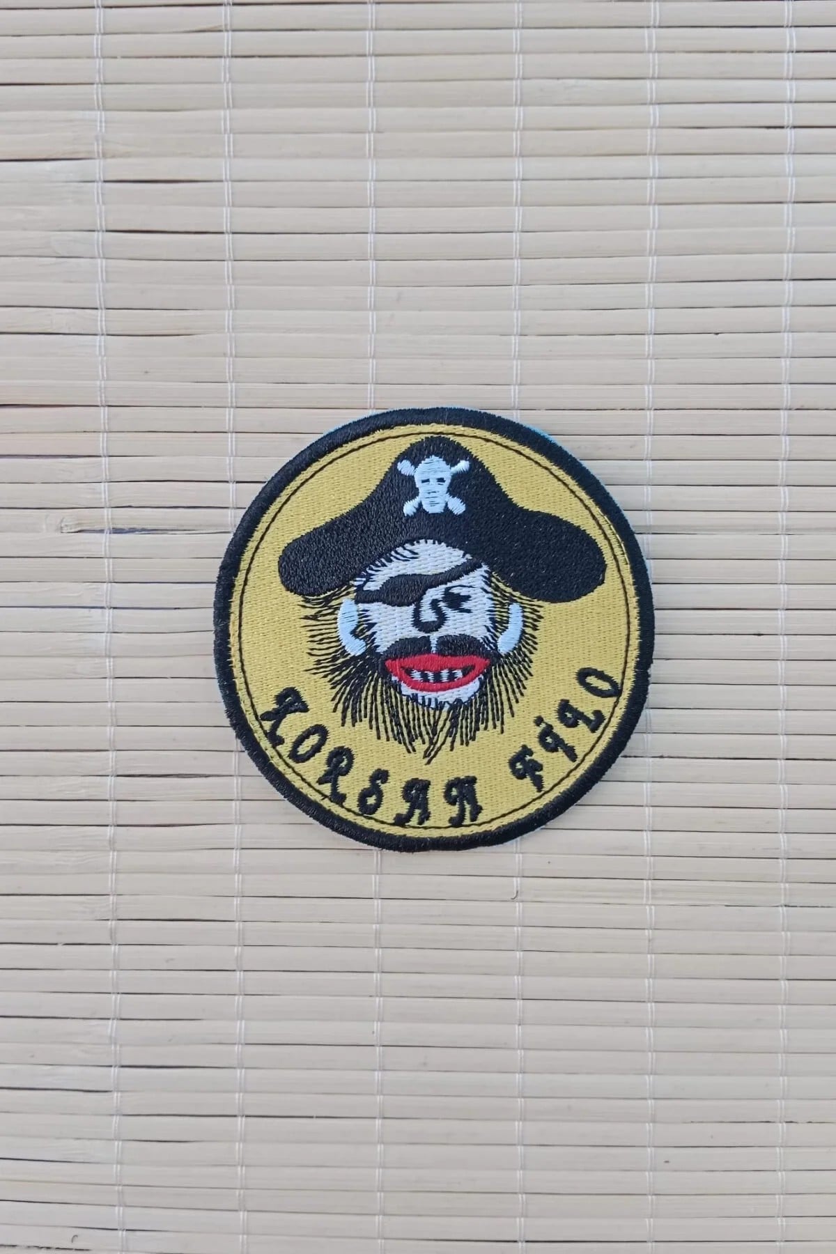 Korsan Filo Yazili Korsan Logolu Nakis İslemeli Arma Patch Pec