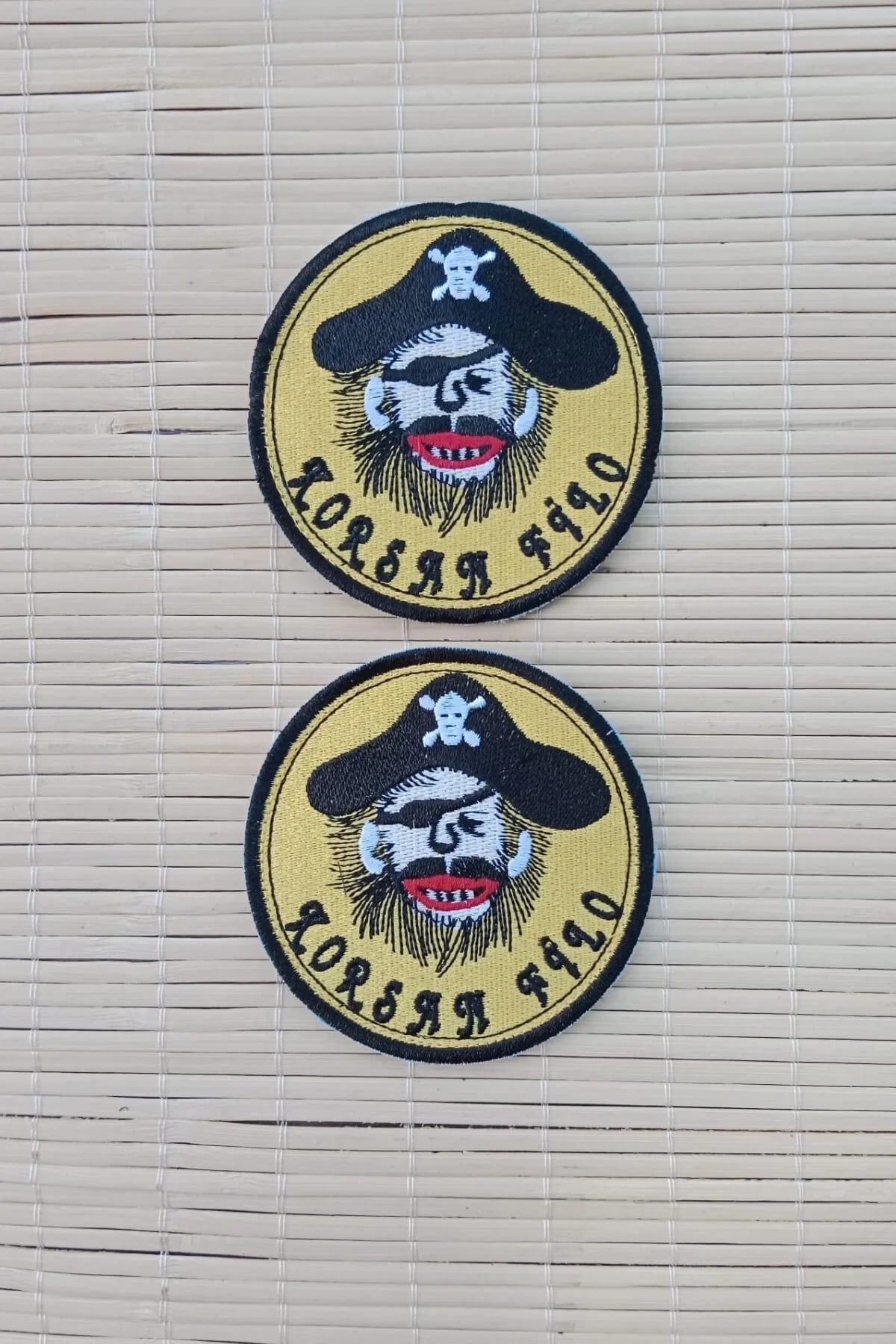 Korsan Filo Yazili Korsan Logolu Nakis İslemeli Arma Pec Patch