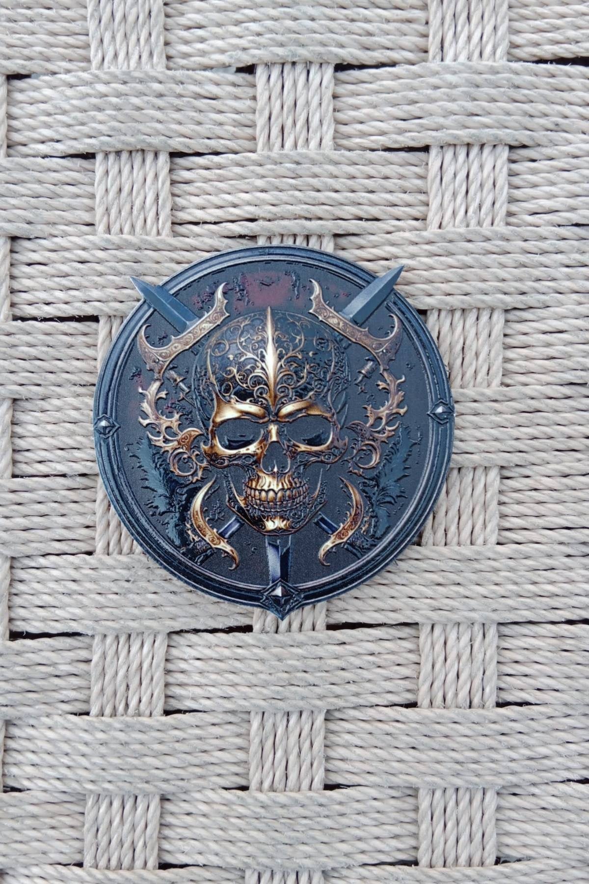 Kuru Kafa Kiliclar Resimli Kabartmali 3D TPU Termoplastik Gogus Arma Patch Pec