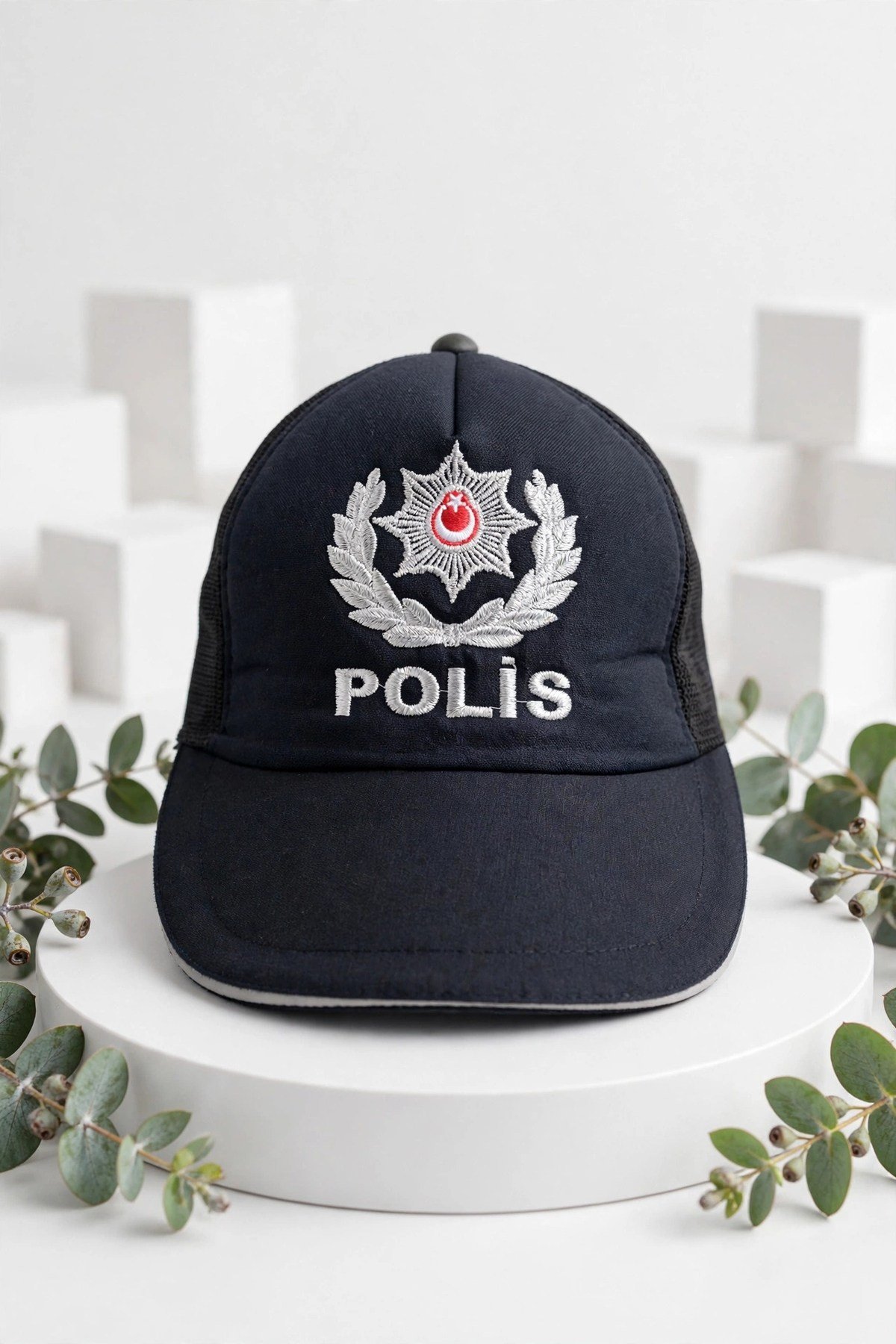 Lacivert Renkli Polis Amir Sapka Kep