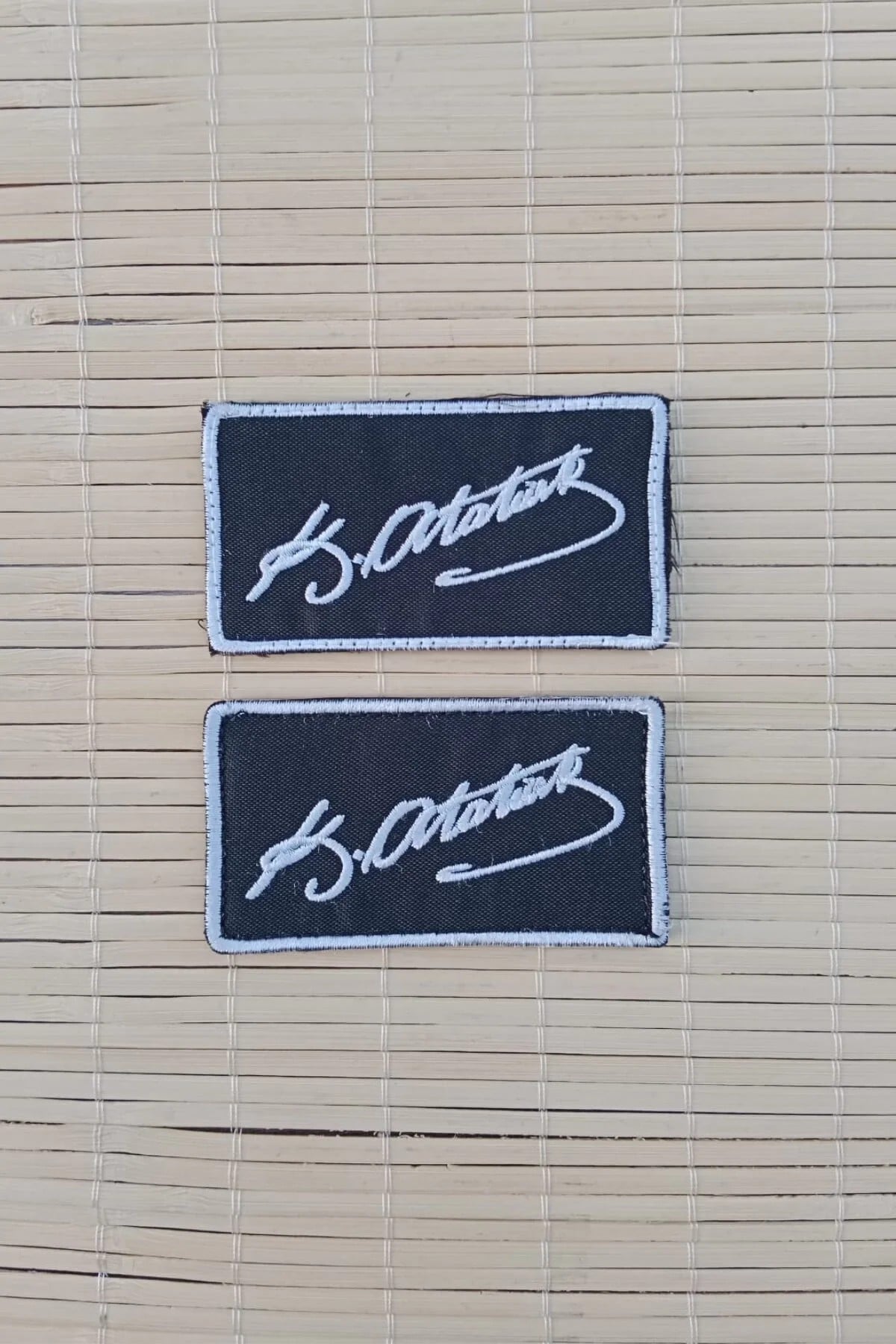 Mustafa Kemal Ataturk İmzali Siyah Zemin Nakis İslemeli Arma Pec Patch