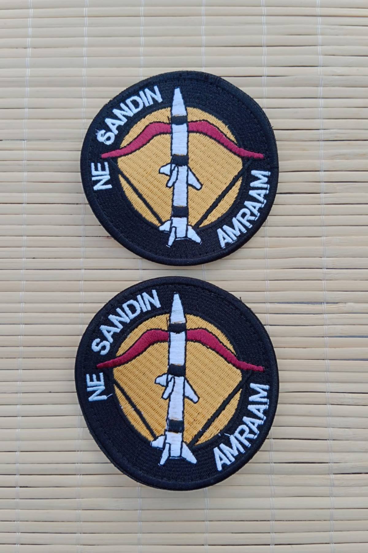 Ne Sandin Amram Siyah Zemin Nakis İslemeli Arma Patch Pec 