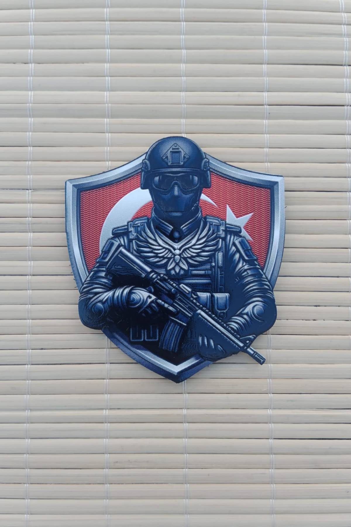 Ozel Harekat Ayyildiz Kabartmali 3D TPU Termoplastik Gogus Arma Patch Pec