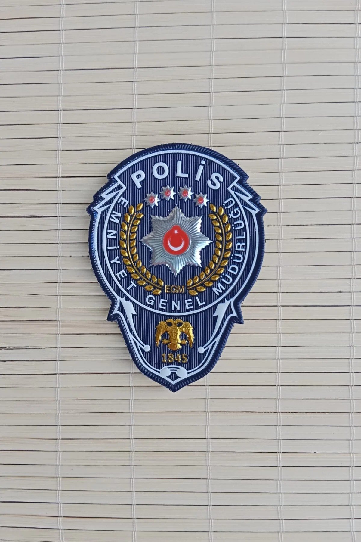 Polis Gogus Armasi Emniyet Mudurlugu 1845 Polis Genel 3d Silikon Kabartma Mont Ceket Gogus Arma Pec