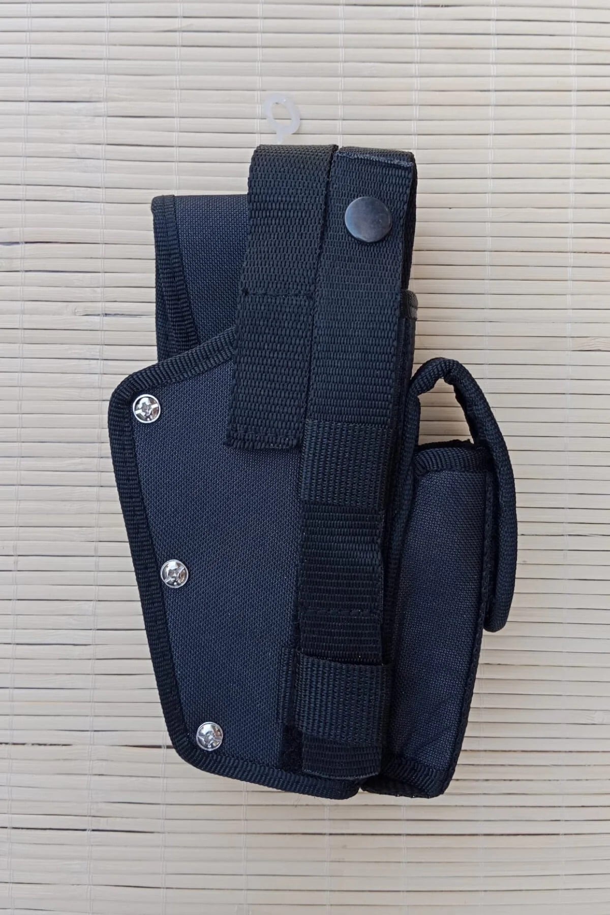 Sag El Siyah Renkli Cift Emniyetli Sarjorluklu Airsoft Palaskaya Kemere Gecirmeli İmpertex Silah Kilifi