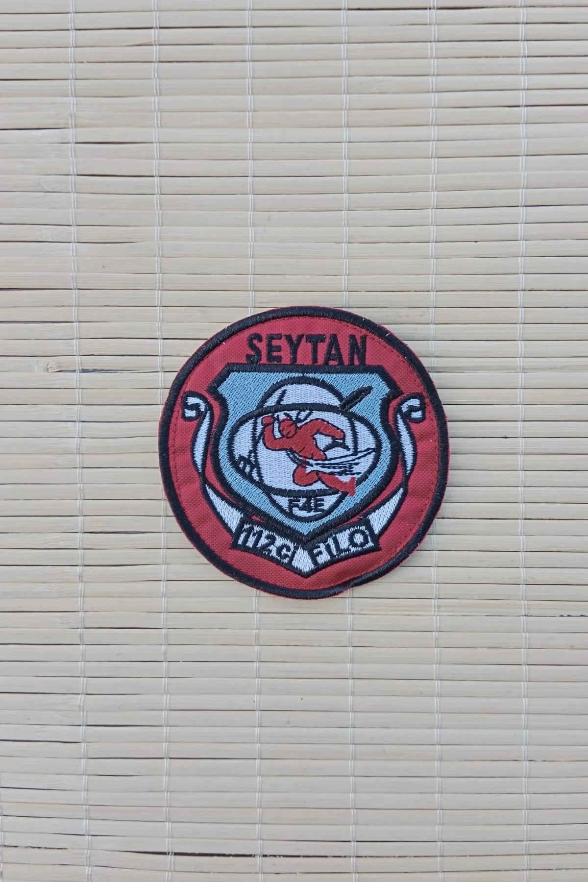 Seytan 112. Filo F 4e Yazili Nakis İslemeli Arma Patch Pec