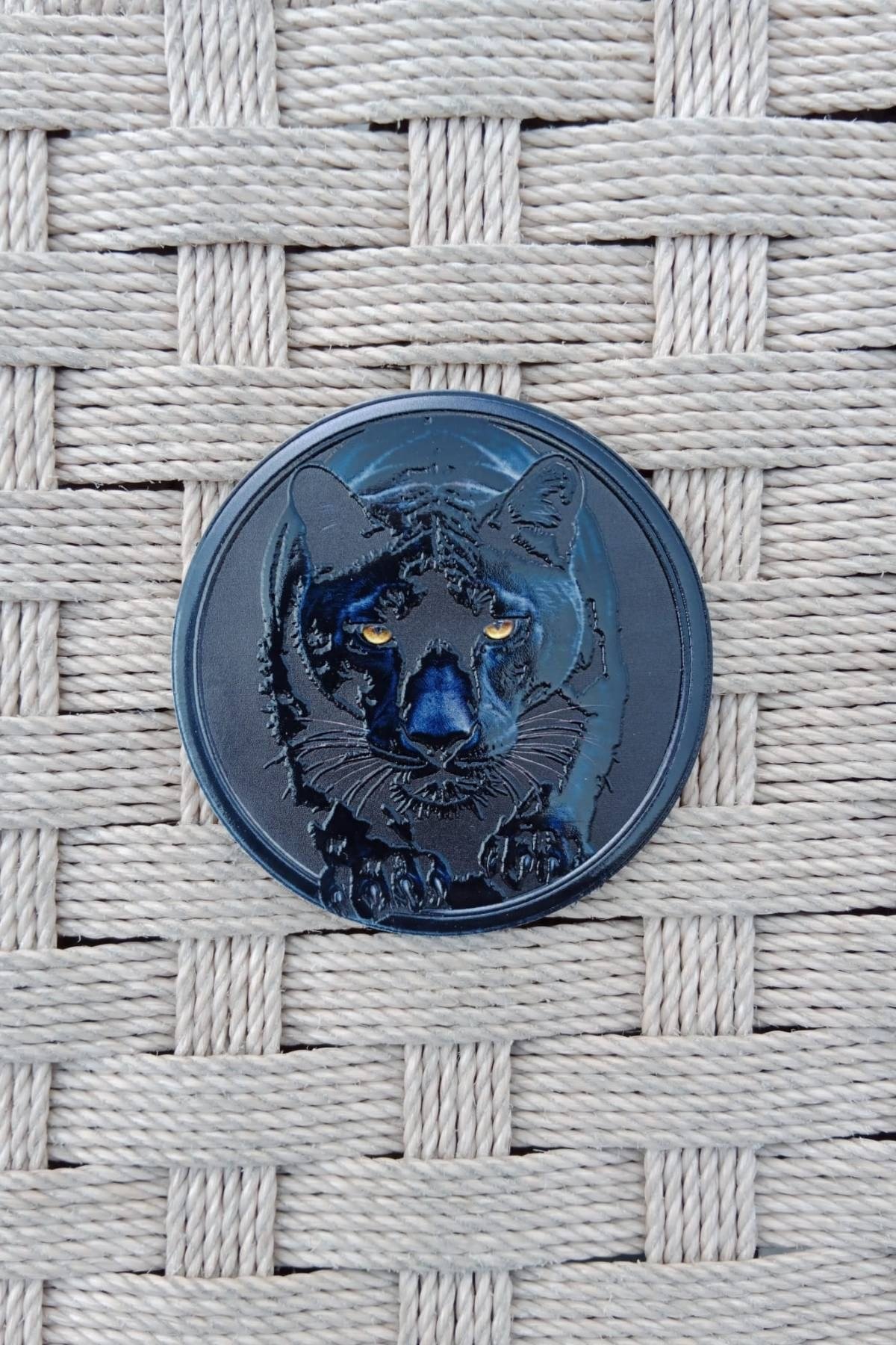 Siyah Jaguar Kabartmali 3D TPU Termoplastik Yeni Gogus Arma Patch Pec