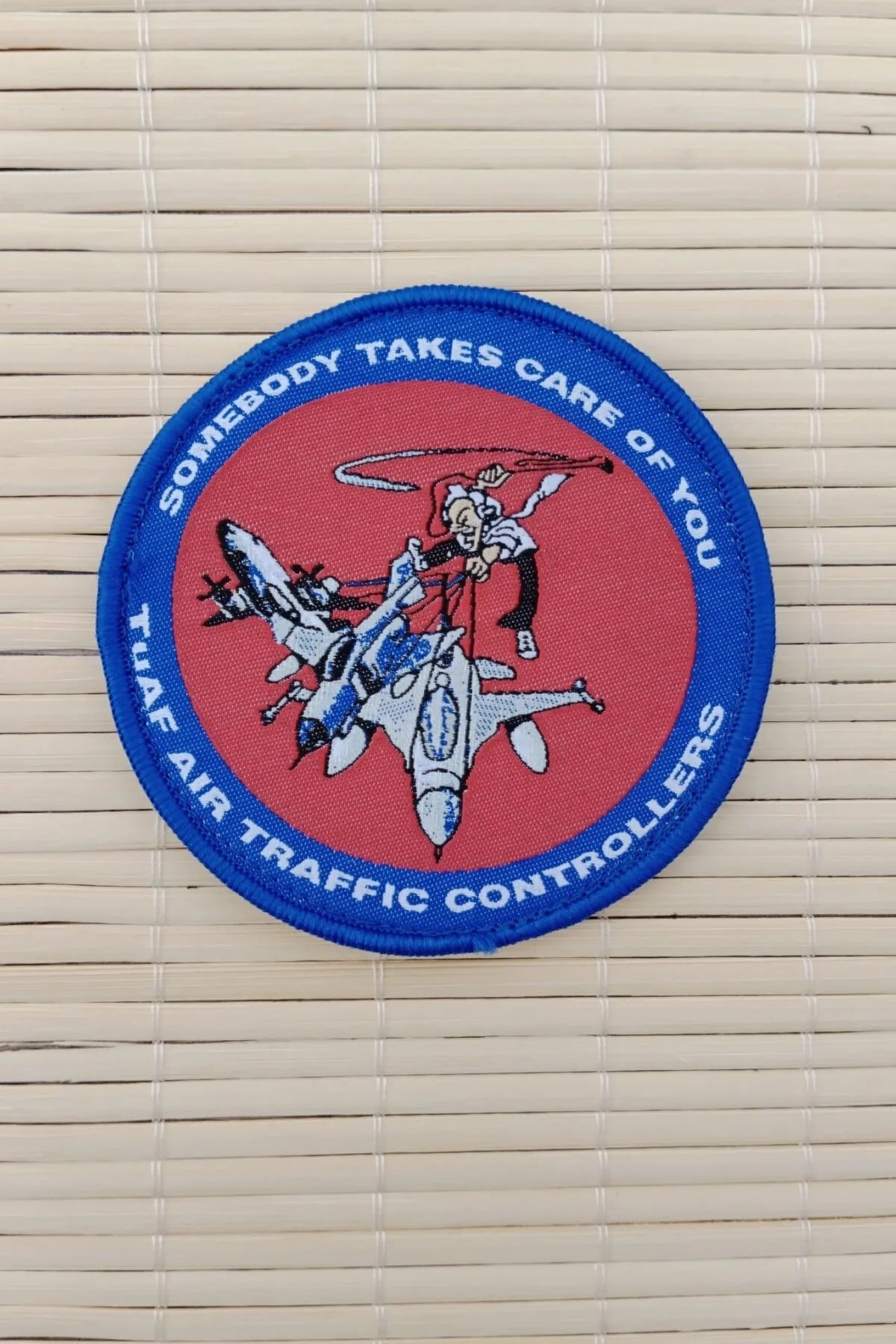 Somebody Takes Care Of You Tuaf Air Traffic Controllers Yazili Nakis İslemeli Arma Pec Patch