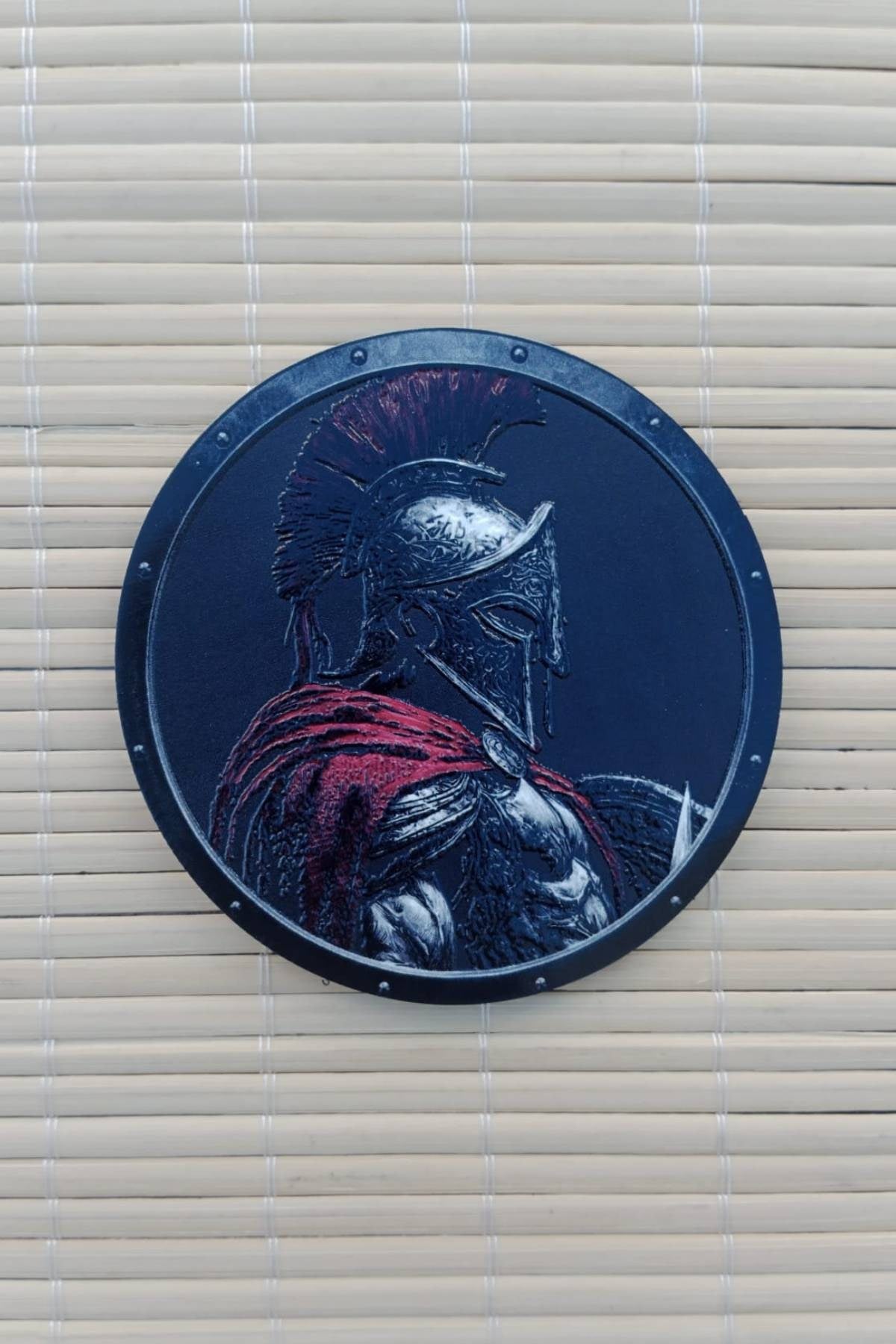 Spartali Leonidas Kabartmali 3D TPU Termoplastik Yeni Gogus Arma Patch Pec