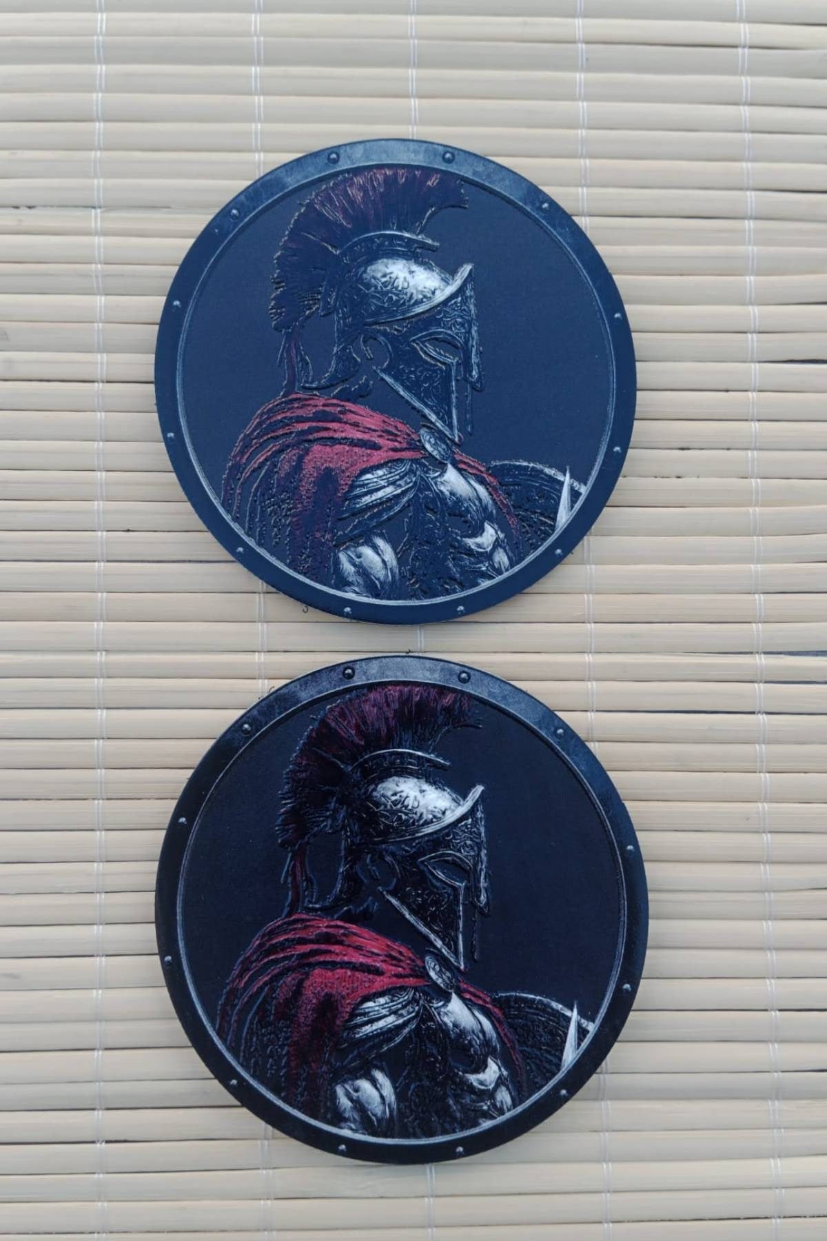 Spartali Leonidas Kabartmali 3D TPU Termoplastik Yeni Gogus Arma Pec Patch