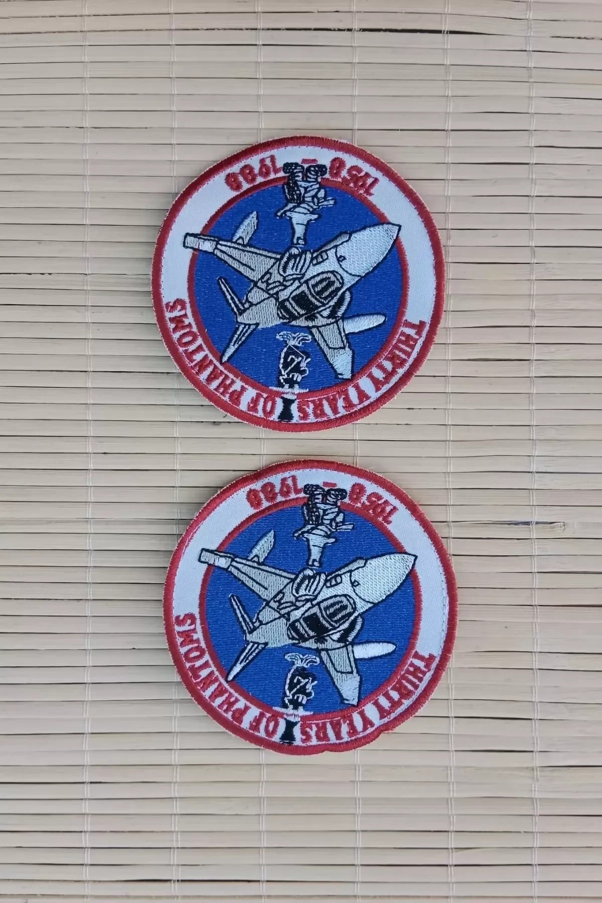 Thirty Years Of Phantoms 1958 1988 Yazili Nakis İslemeli Ucak Logolu Arma Pec Patch