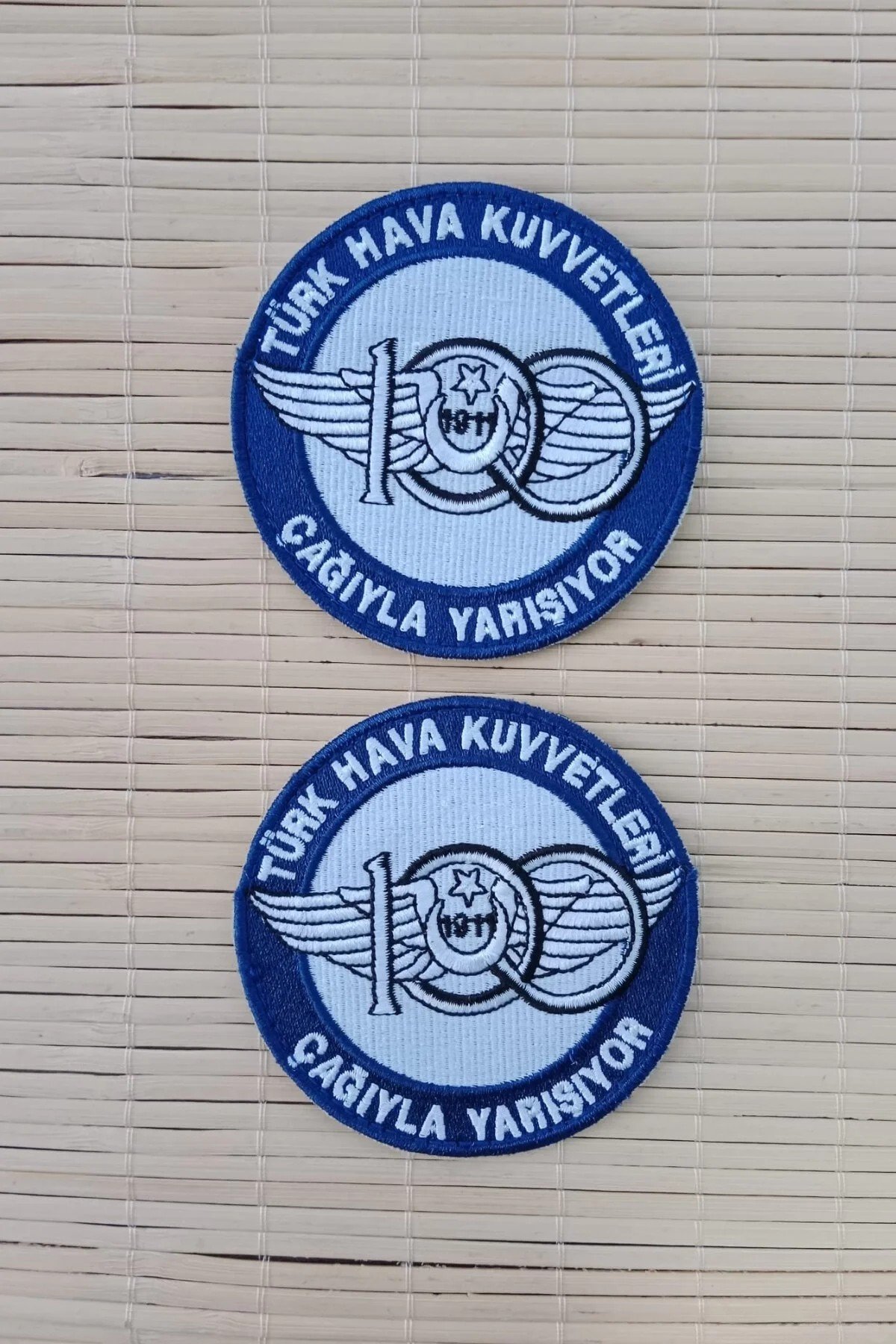 Turk Hava Kuvvetleri 1911 Cagiyla Yarisiyor Yazili 100. Yil Logolu Nakis İslemeli Arma Pec Patch