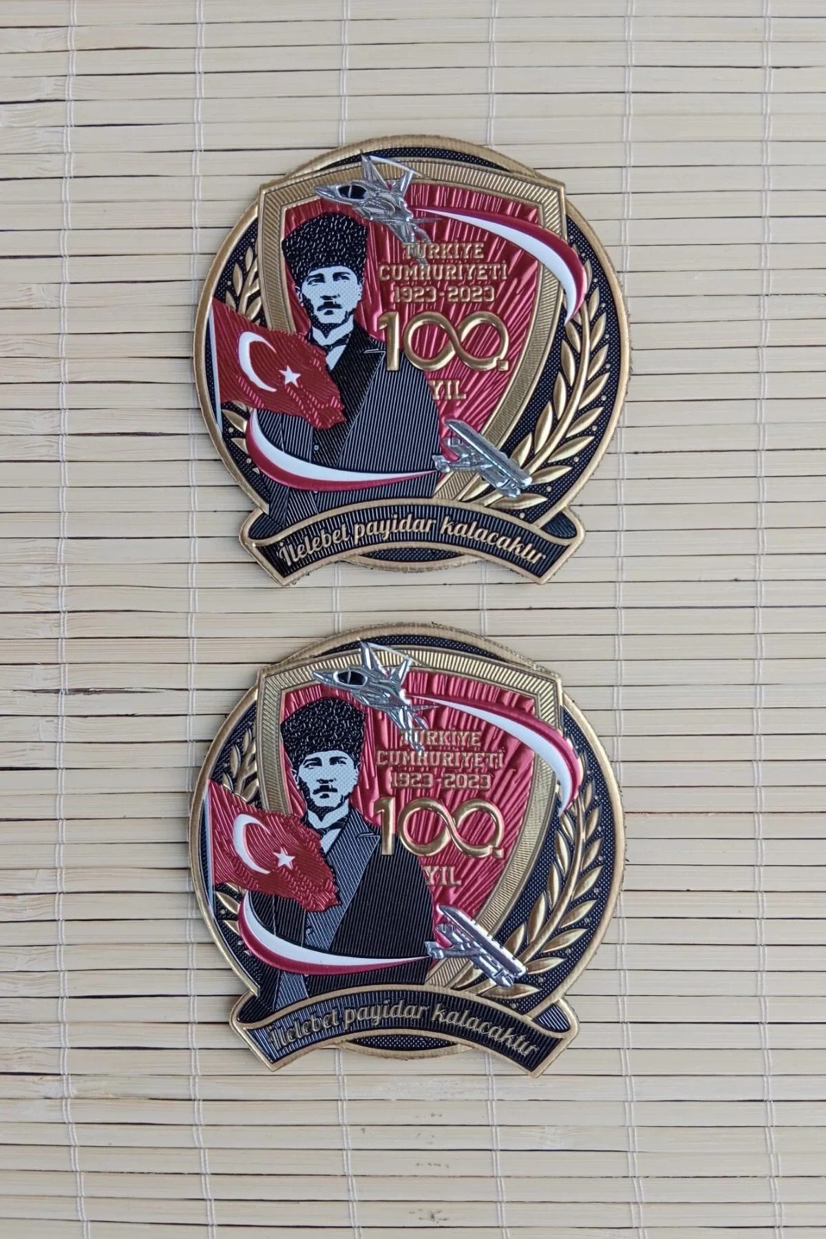 Turkiye Cumhuriyeti 1923 2023 100. Yil İlelebet Payidar Kalacaktir 3d Tpu Termoplastik Silikon Kabartma İslemeli Arma Patch Pec