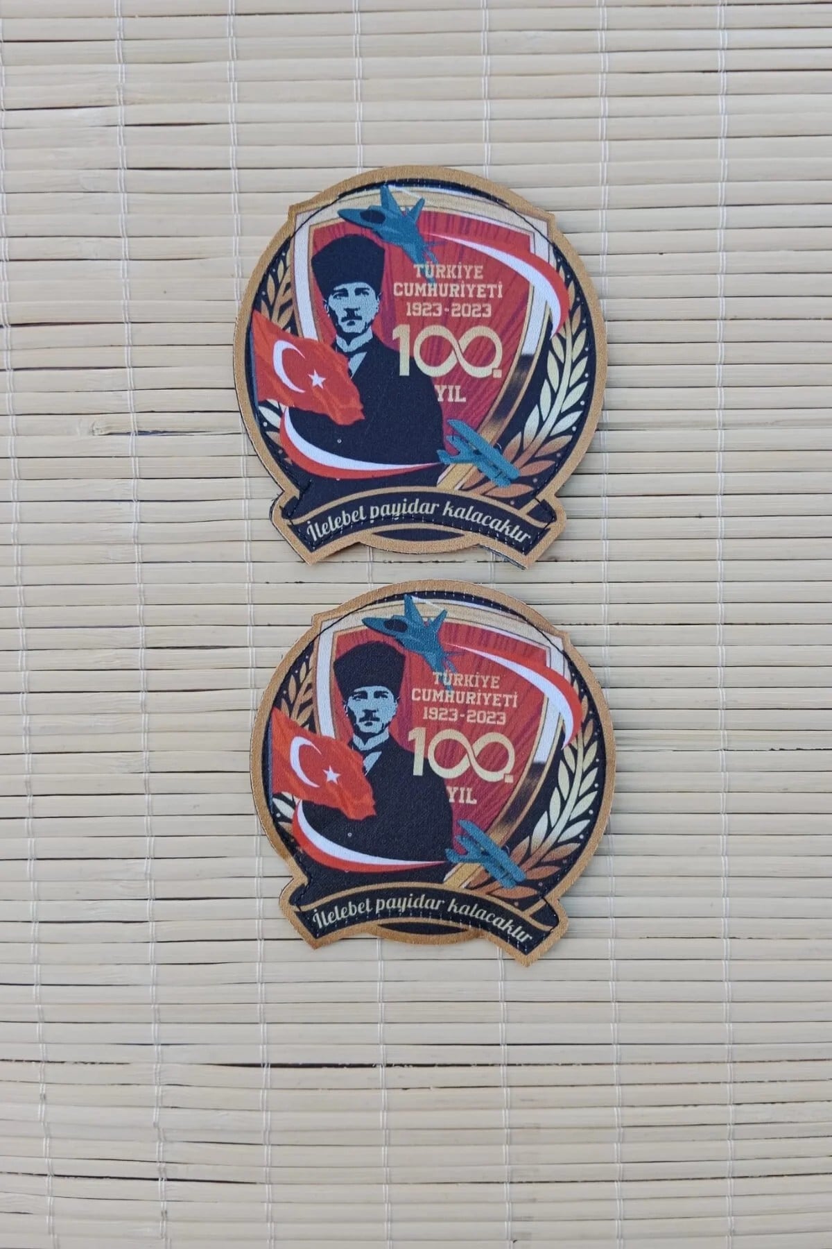 Turkiye Cumhuriyeti 1923 2023 100. Yil İlelebet Payidar Kalacaktir Yazili İslemeli Patch Arma Pec