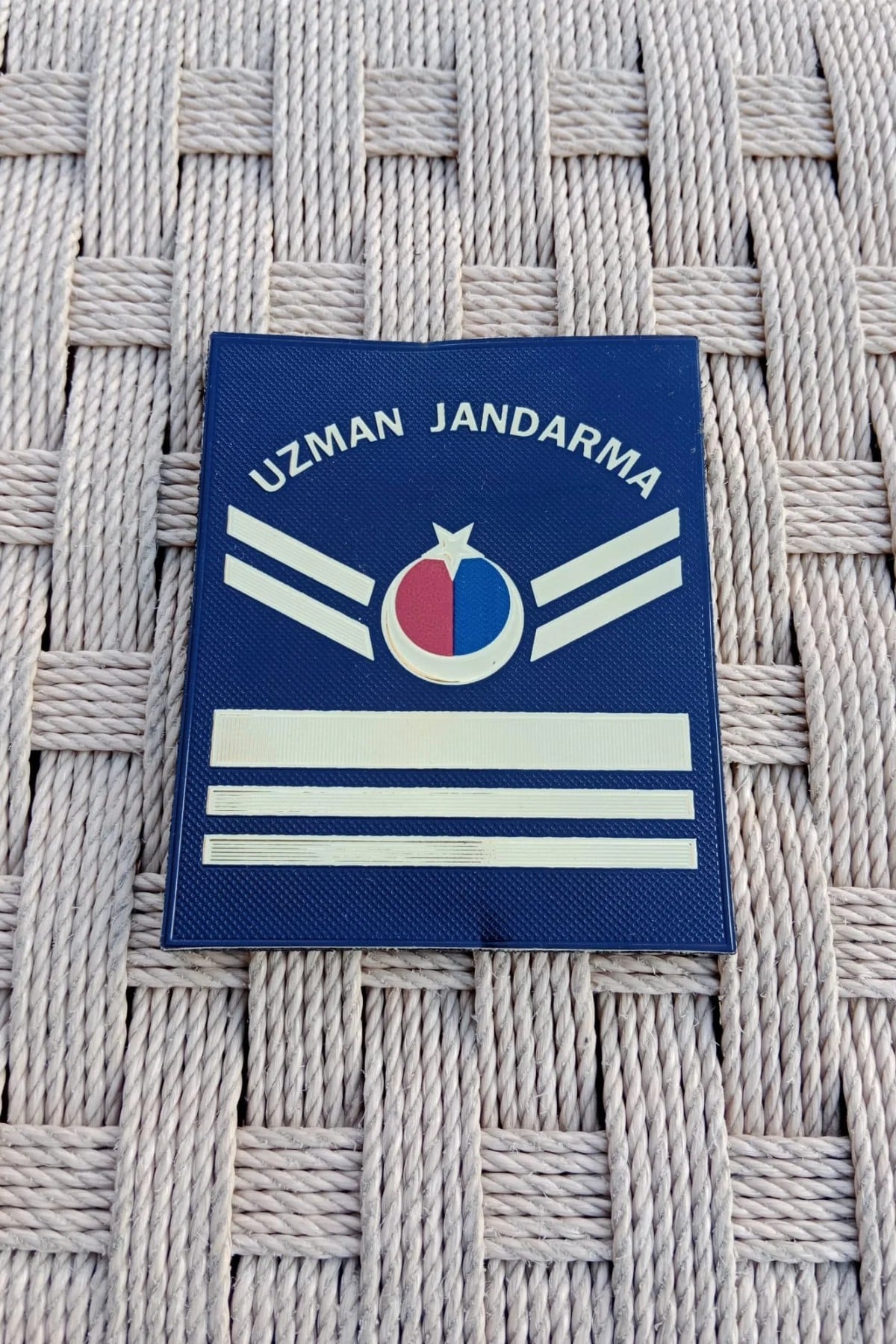 Uzman Jandarma 6 Kademe Lacivert Renkli 3d Termoplastik Kol Rutbe